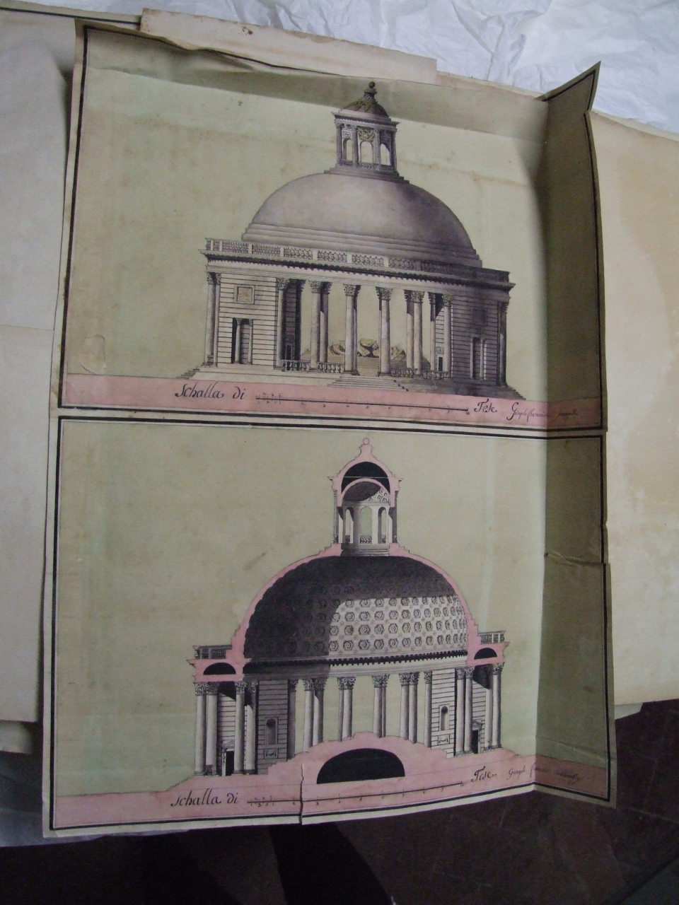 Tempio della Niobe (disegno, ciclo) di Del Rosso Zanobi, Simonetti Joseph Francois (sec. XVIII)