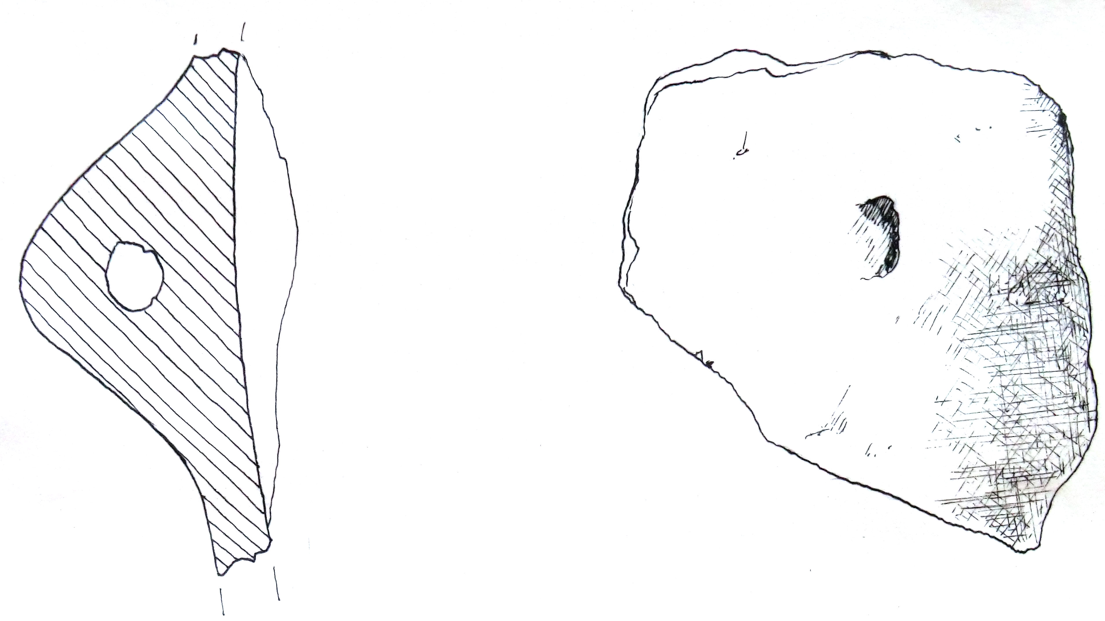 vaso/ ansa, a bugna forata (Mesolitico)