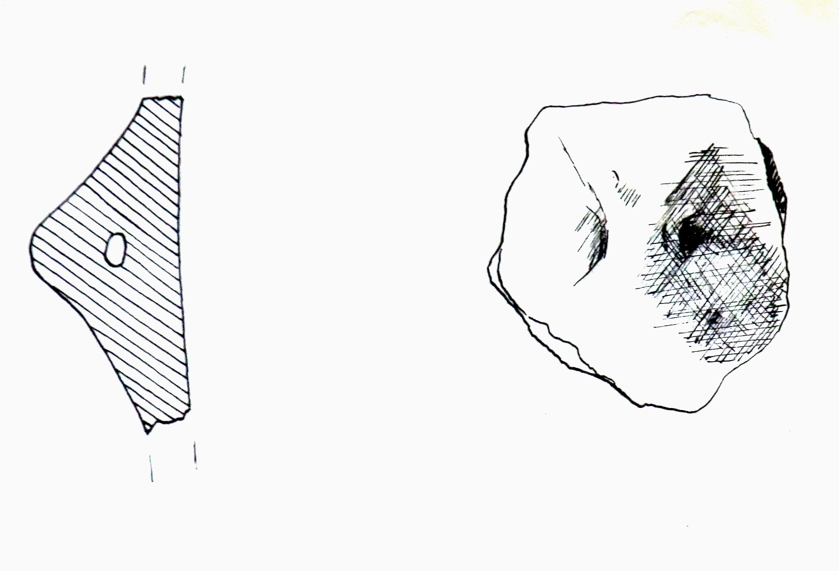 vaso/ ansa, a bugna forata (Mesolitico)