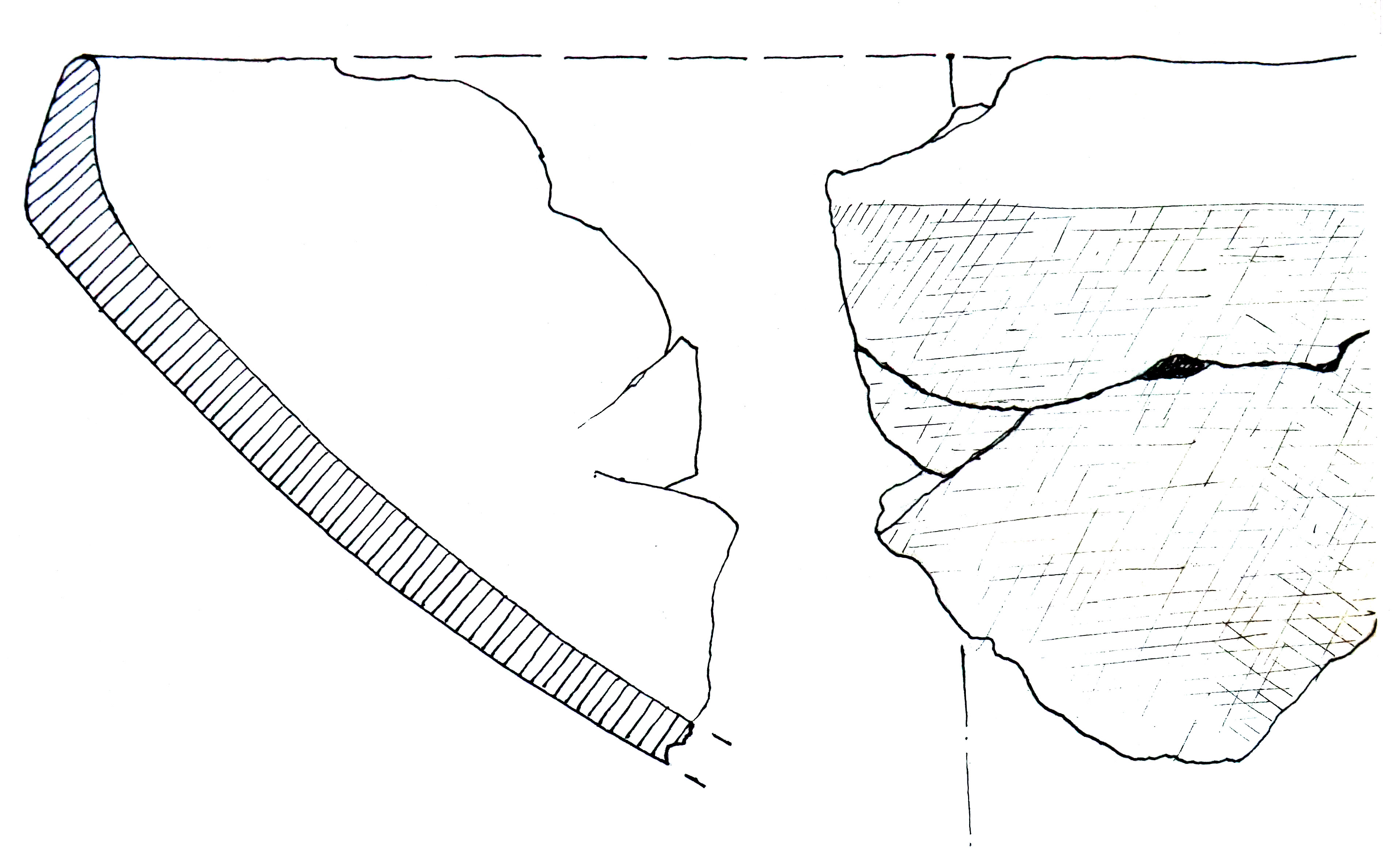 ciotola/ orlo e parete (Mesolitico)
