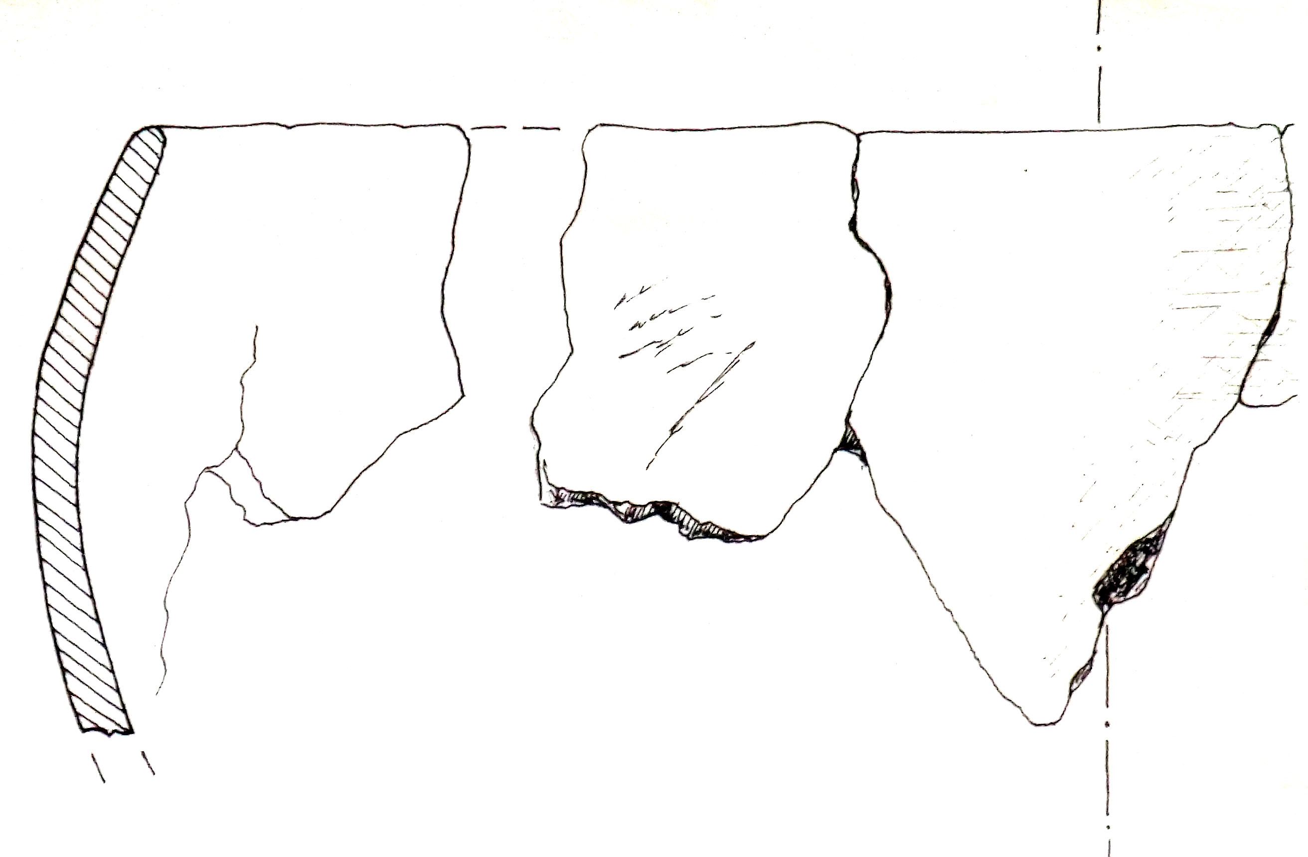 vaso/ orlo e parete (Eta' del bronzo)