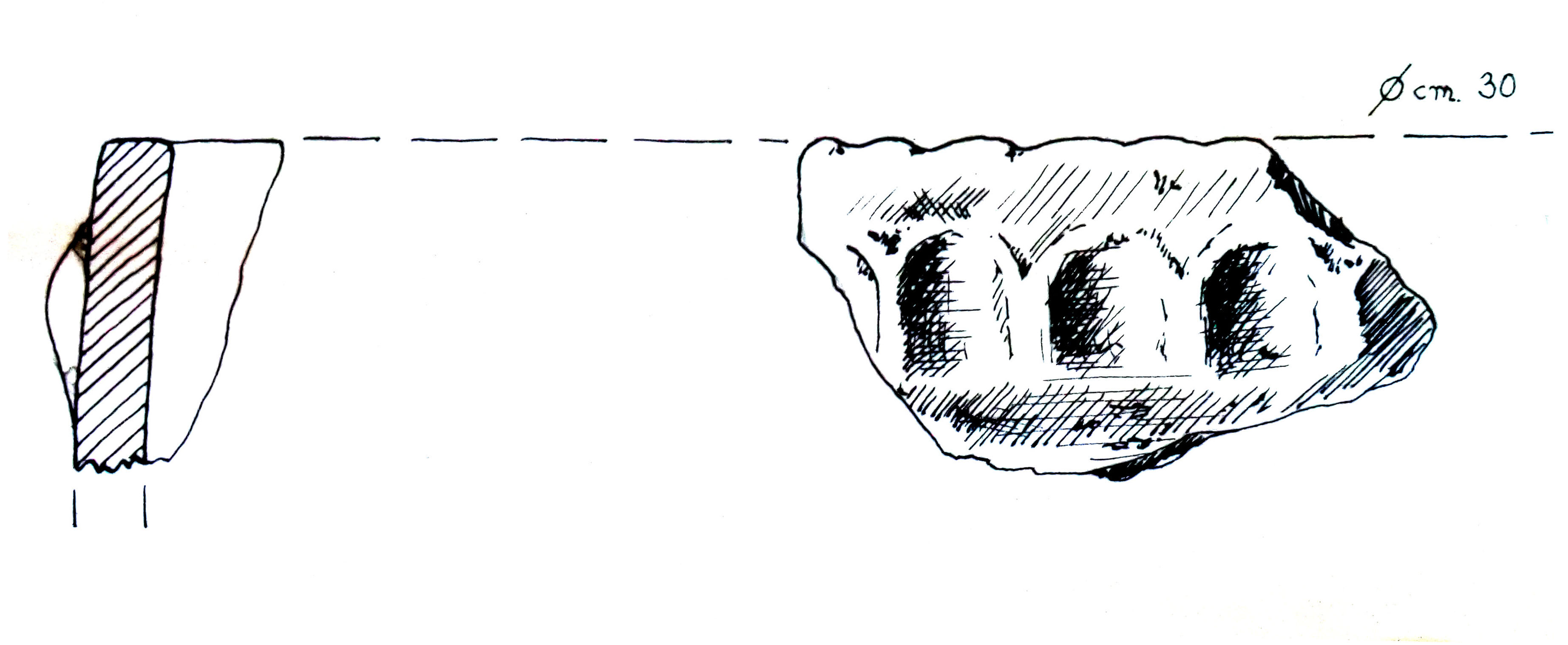 vaso/ orlo (Eta' del bronzo)