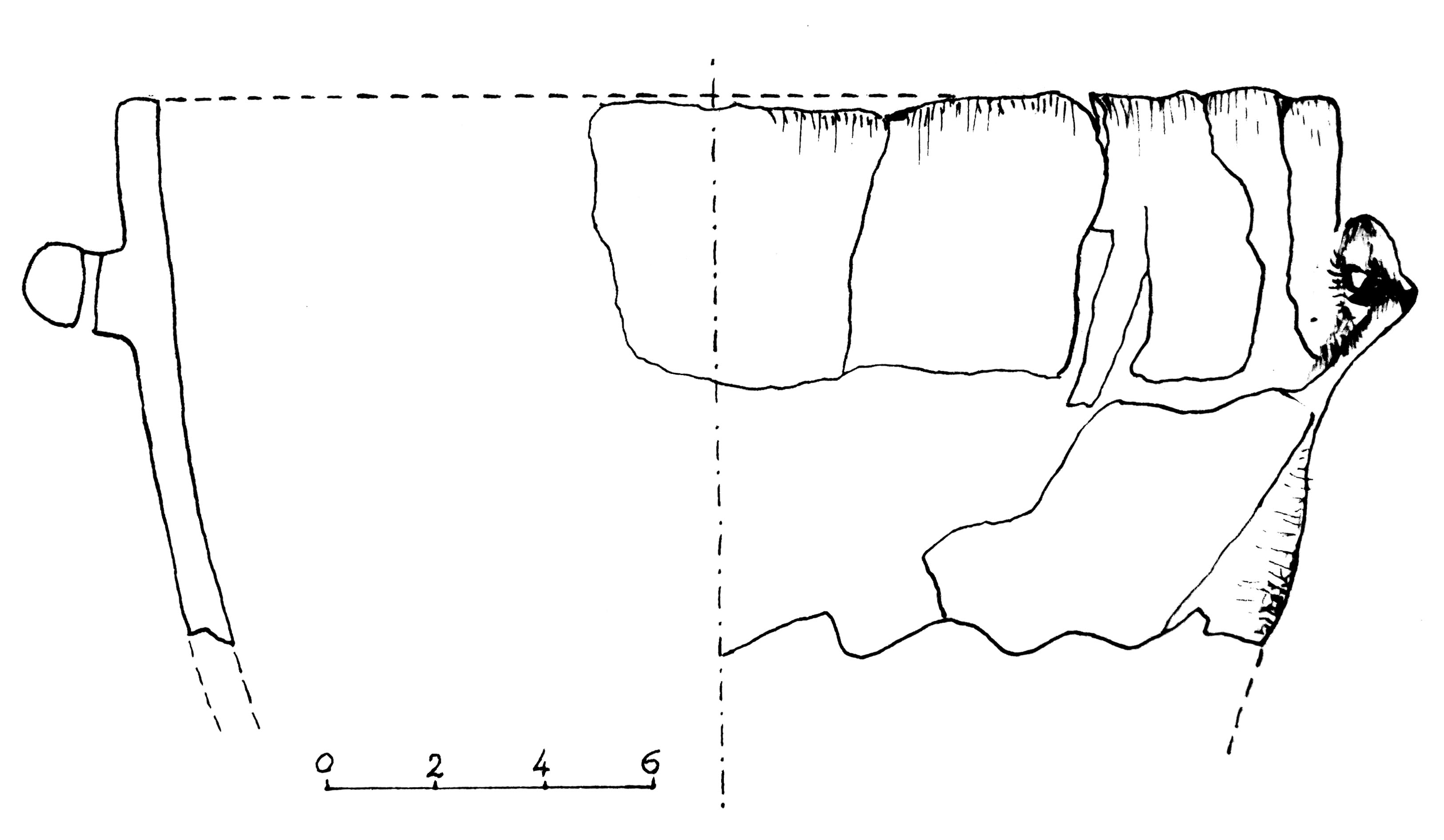 vaso/ orlo e presa (Eta' del bronzo)