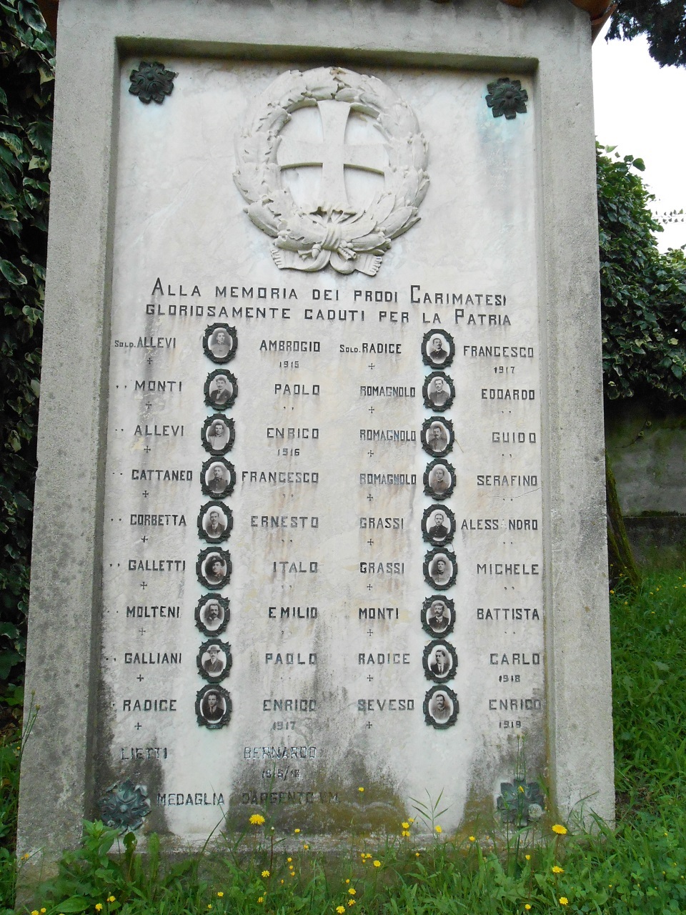 lapide commemorativa ai caduti, opera isolata - ambito italiano (sec. XX)