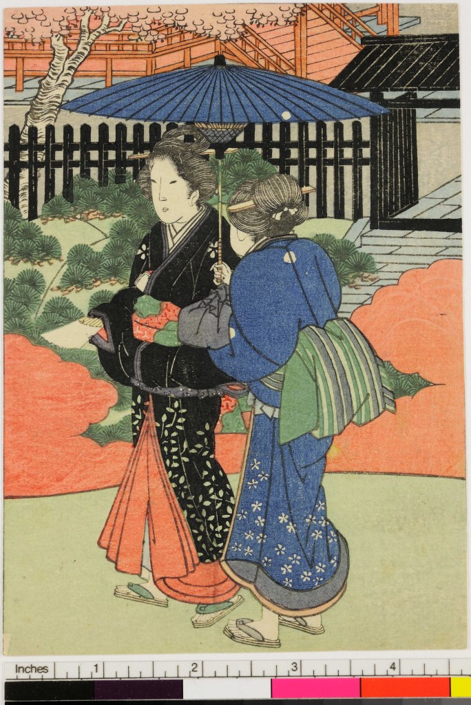 beltà al tempio di Ueno (stampa, serie) di Yashima Gakutei - ambito giapponese (sec. XIX)