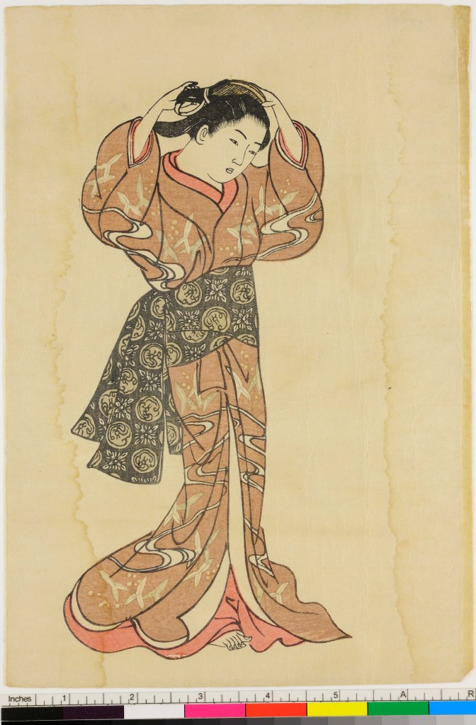 giovane maiko (stampa, serie) di Katsukawa Shunshō - ambito giapponese (sec. XVIII)