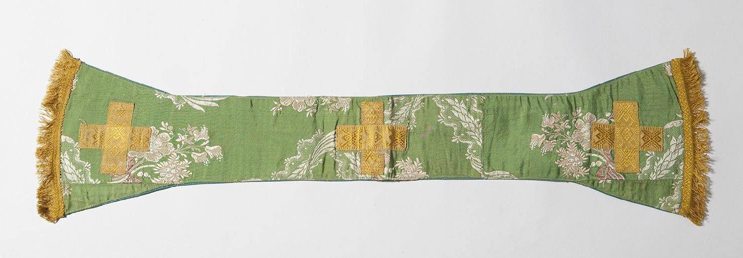 motivi decorativi floreali, motivi decorativi geometrici (manipolo, coppia) - manifattura veneta (metà sec. XIX)