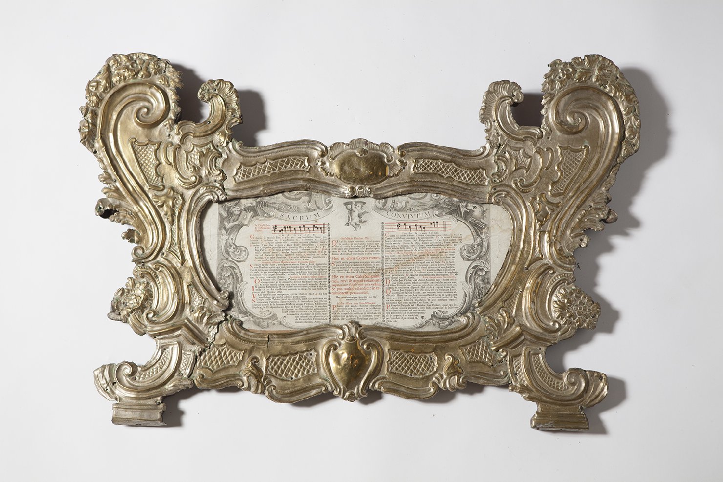 cartigli e motivi decorativi floreali (cartagloria, elemento d'insieme) - bottega veneta (terzo quarto sec. XVIII)