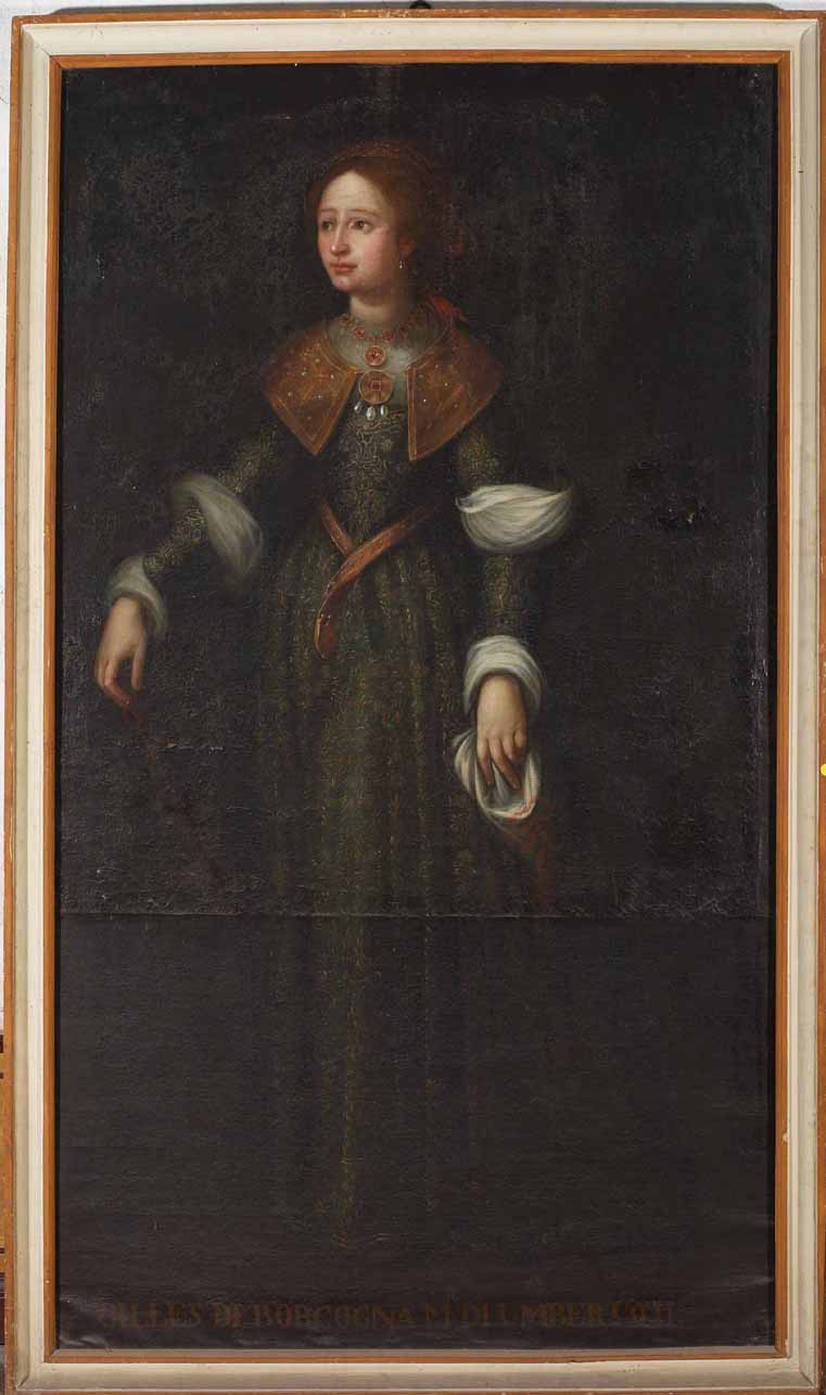 ritratto di Gisla di Borgogna (dipinto) - ambito piemontese (prima metà sec. XVII)
