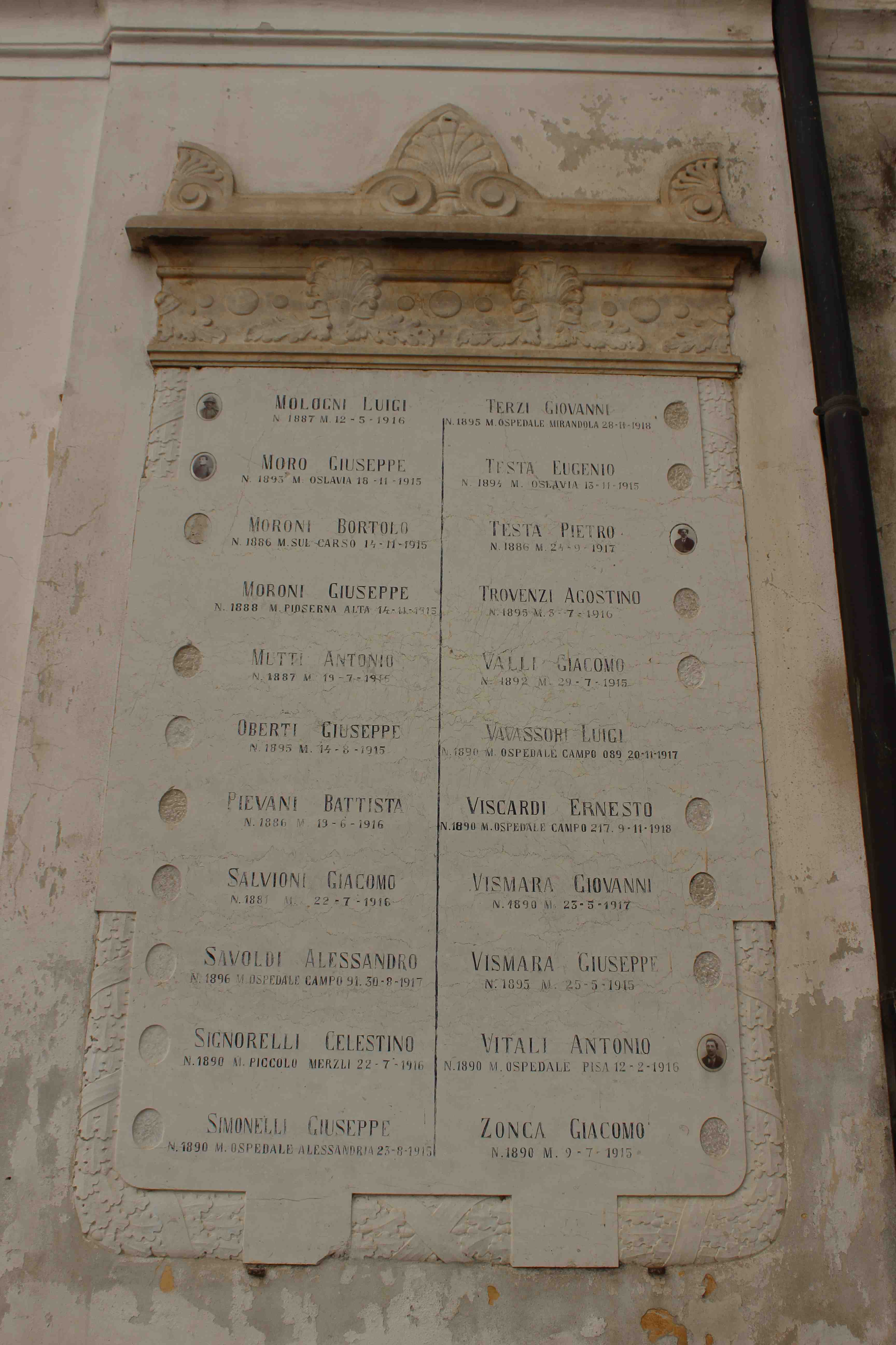 lapide commemorativa ai caduti, opera isolata - ambito italiano (prima metà sec. XX)