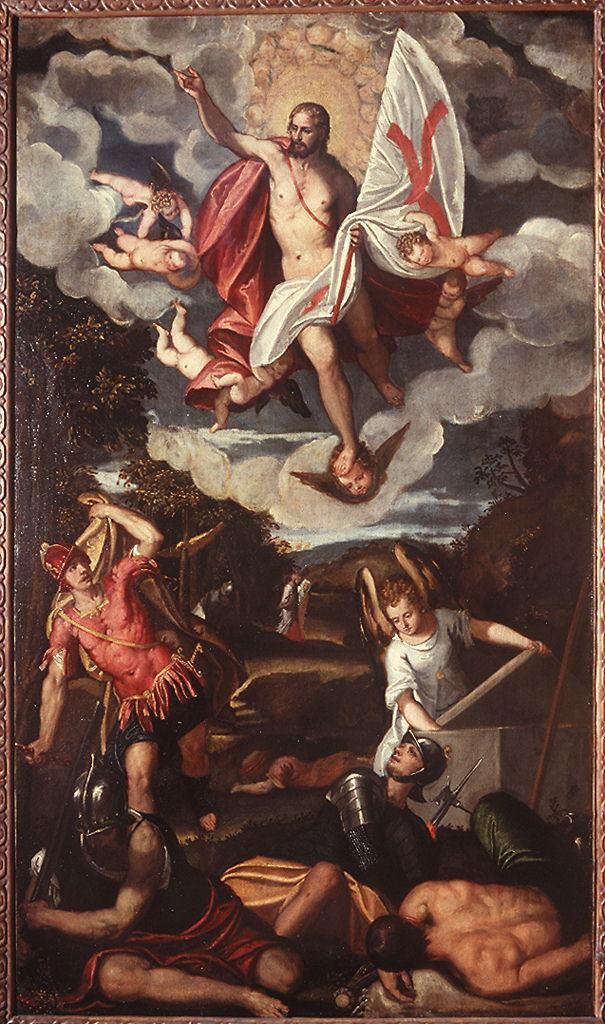 resurrezione di Cristo (dipinto) di Benfatto Luigi detto Alvise dal Friso (ultimo quarto sec. XVI)