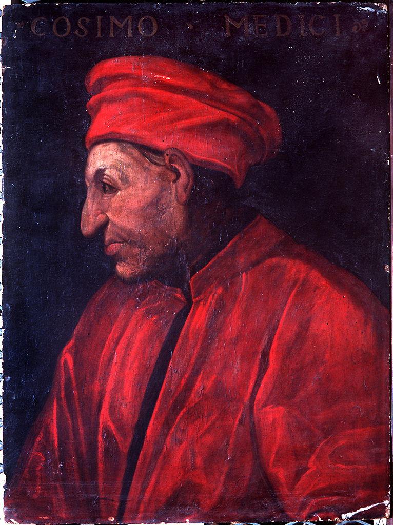 ritratto di Cosimo il Vecchio de' Medici (dipinto) di Dell'Altissimo Cristofano (sec. XVI)