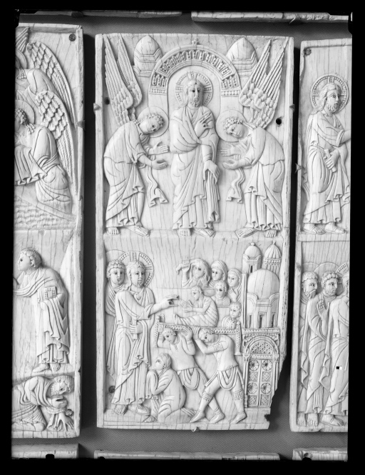 Avori Salernitani, Cristo adorato dagli angeli - Salerno - Museo Diocesano del Duomo (negativo) di Samaritani Ernesto (metà XX)