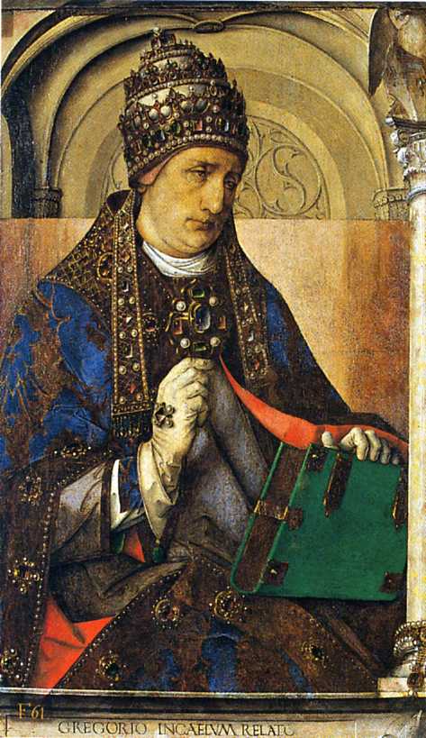 San Gregorio Magno (dipinto) di Giusto di Gand, Berruguete Pedro (sec. XV)