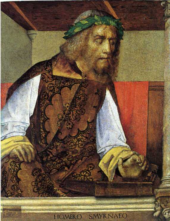 Omero (dipinto) di Giusto di Gand, Berruguete Pedro (sec. XV)