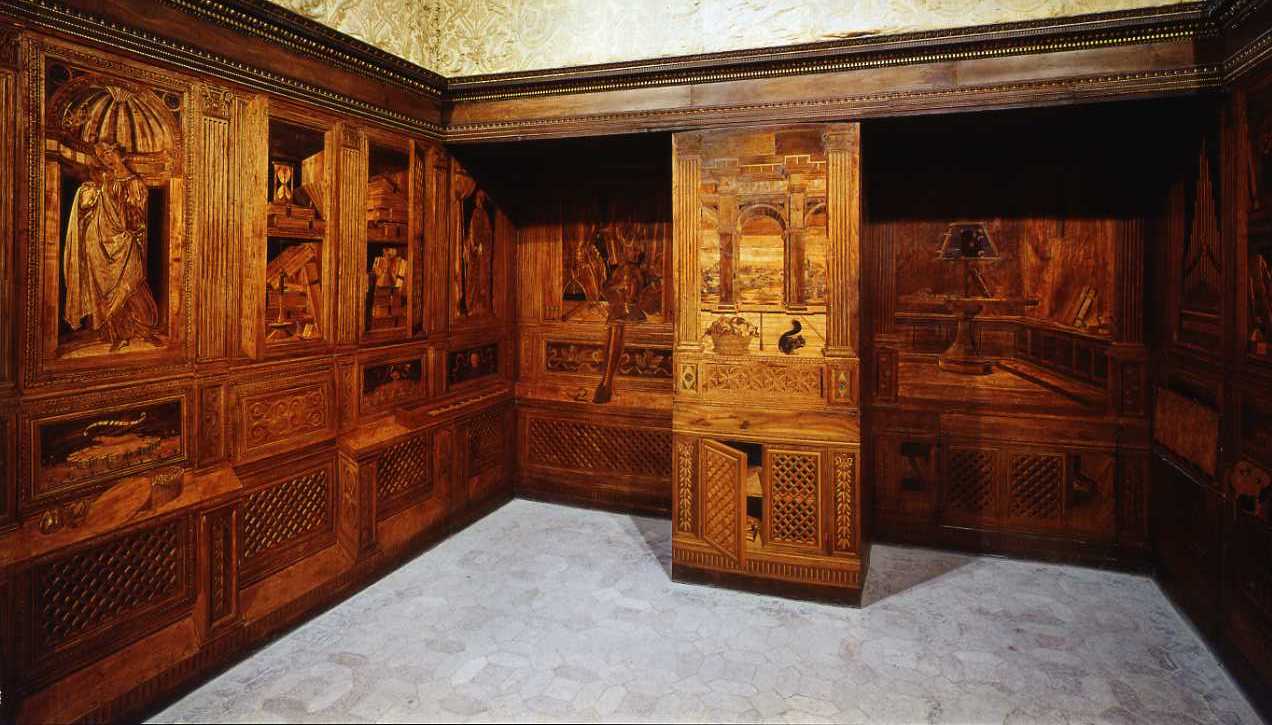 studiolo di Benedetto da Maiano (bottega), Pontelli Baccio (bottega), Martini Francesco di Giorgio (attribuito), Botticelli Sandro (attribuito), Bramante Donato (attribuito) (sec. XV)