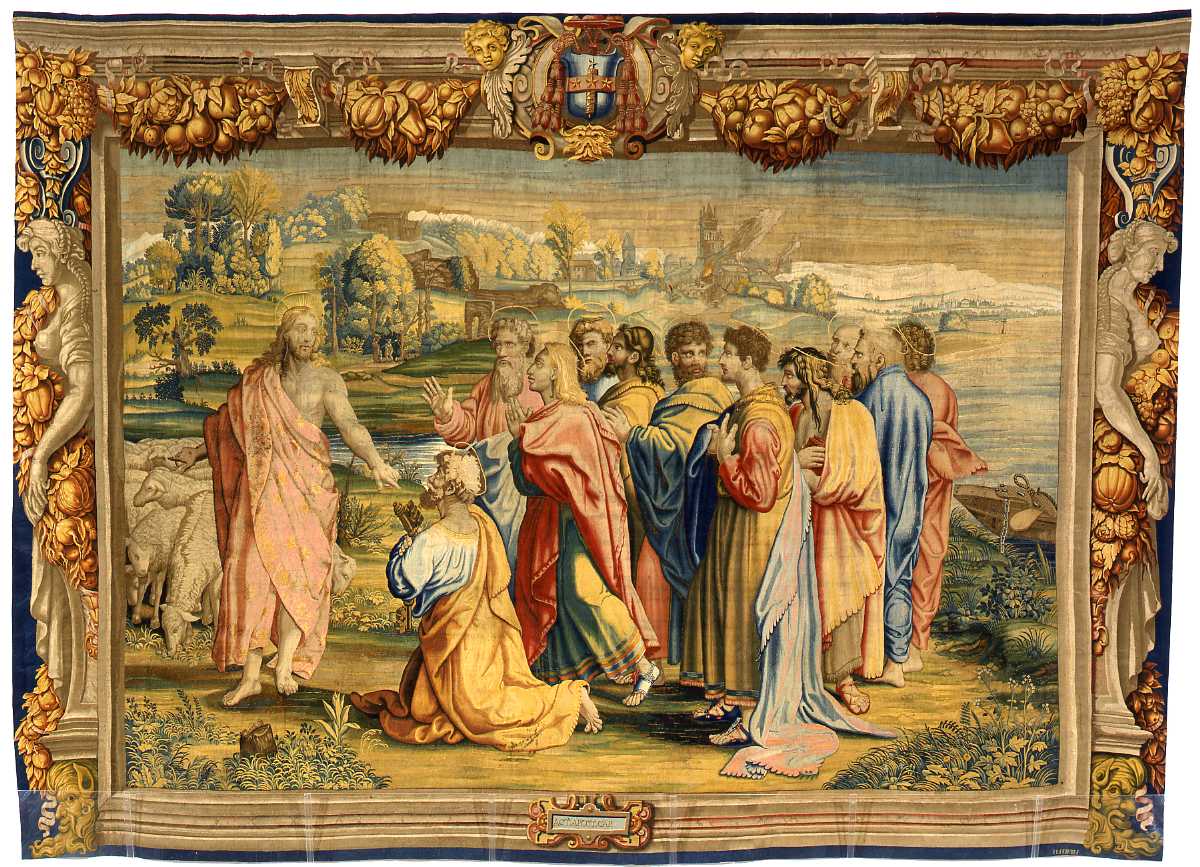 Cristo consegna le chiavi a San Pietro (arazzo) di Sanzio Raffaello - manifattura di Gobelins (sec. XVII)