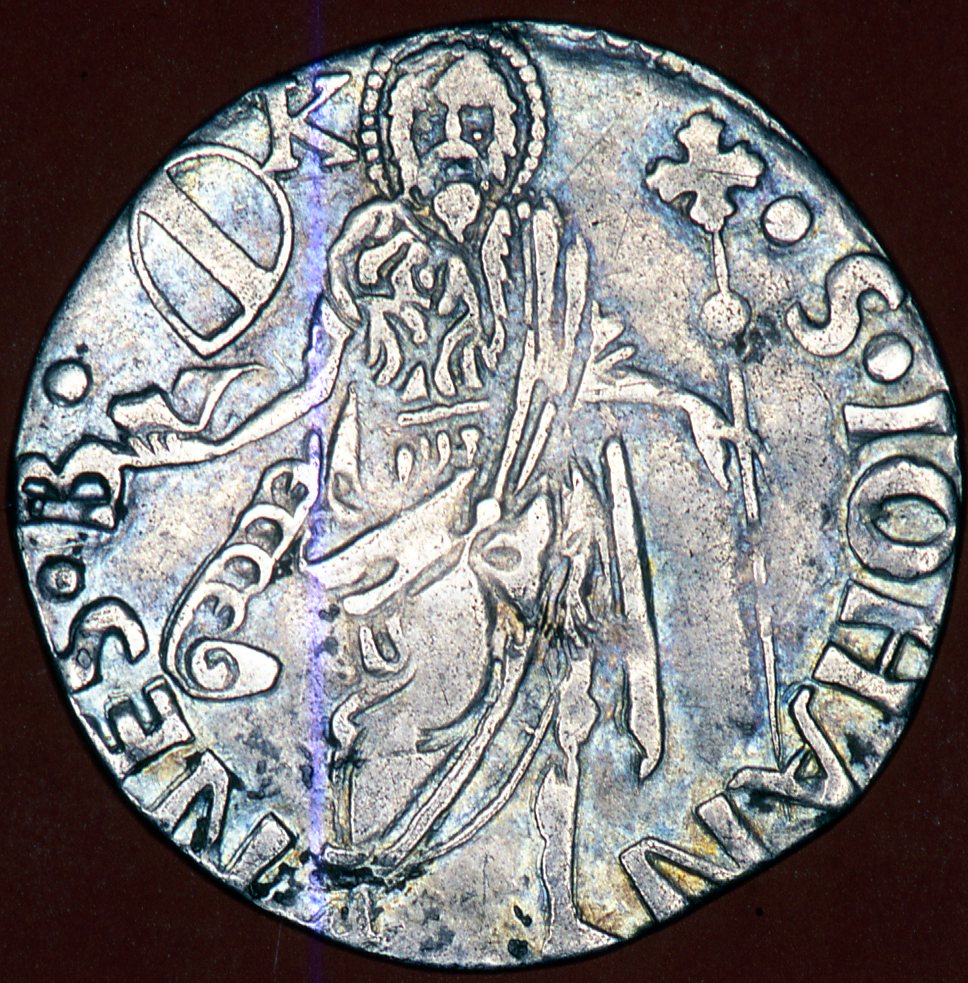 moneta - grosso da 6 soldi e 8 denari - bottega toscana (seconda metà sec. XV)