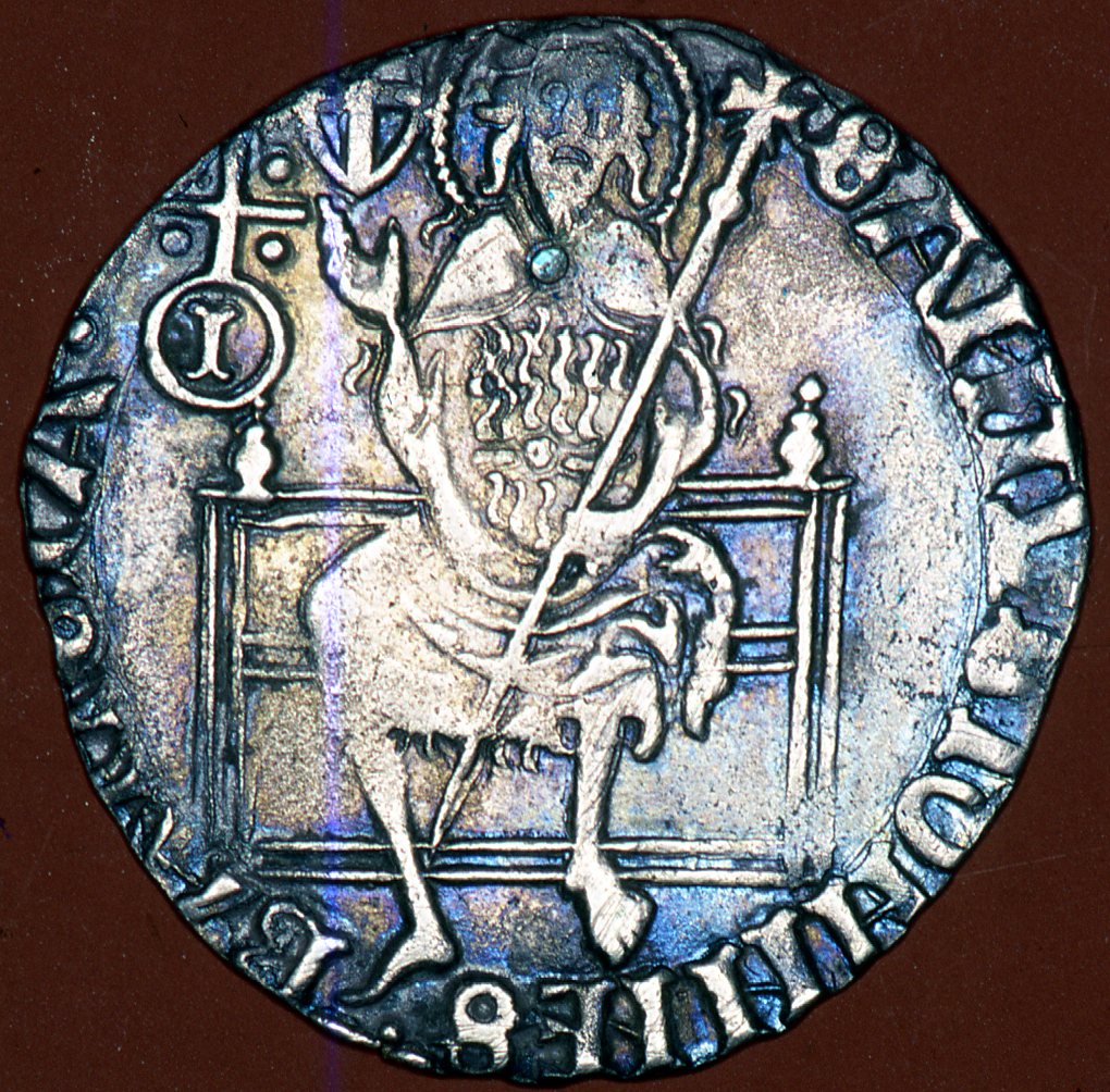 moneta - grosso da 5 soldi e 6 denari - bottega toscana (inizio sec. XV)