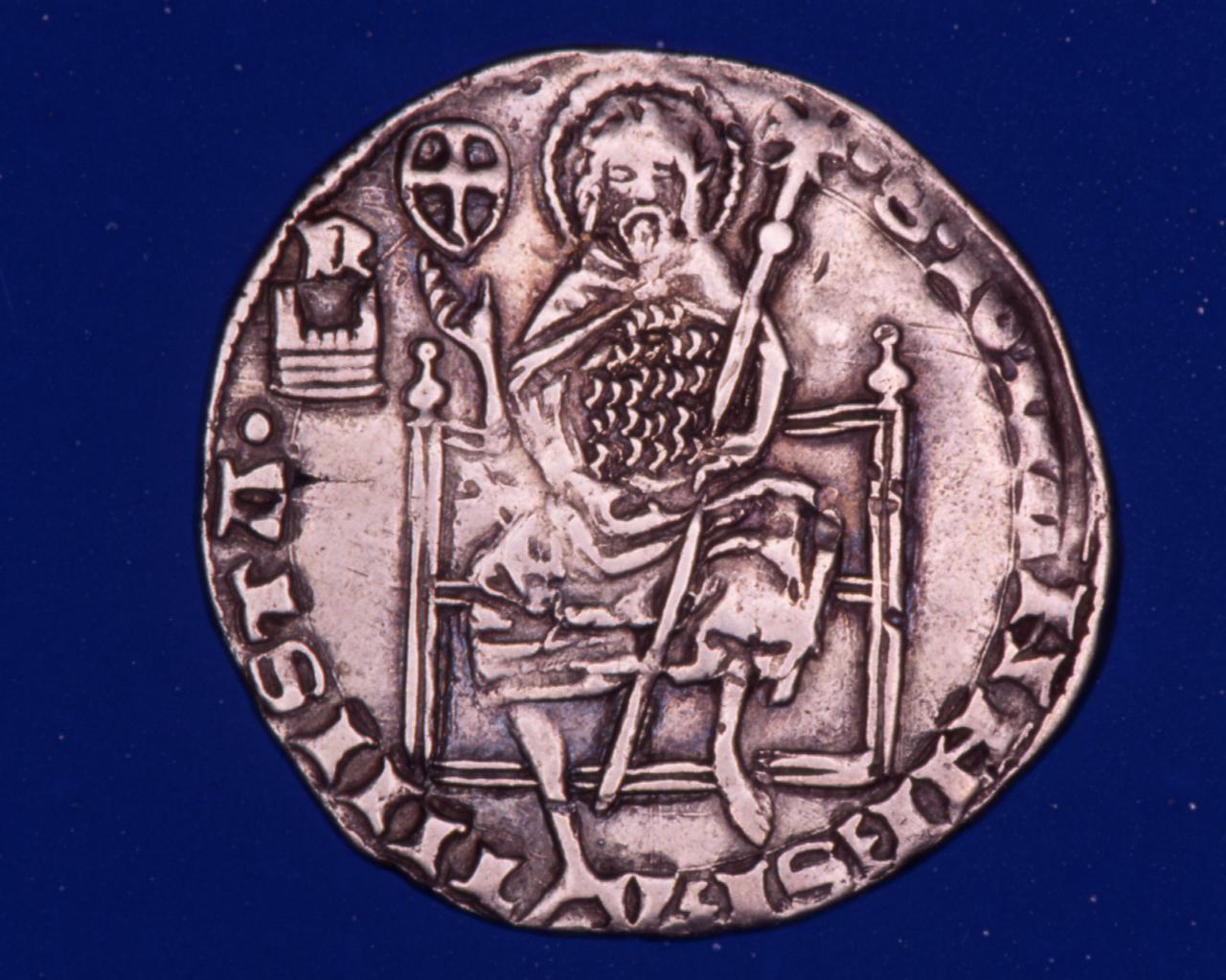 moneta - grosso da 5 soldi e 6 denari - bottega fiorentina (inizio sec. XV)