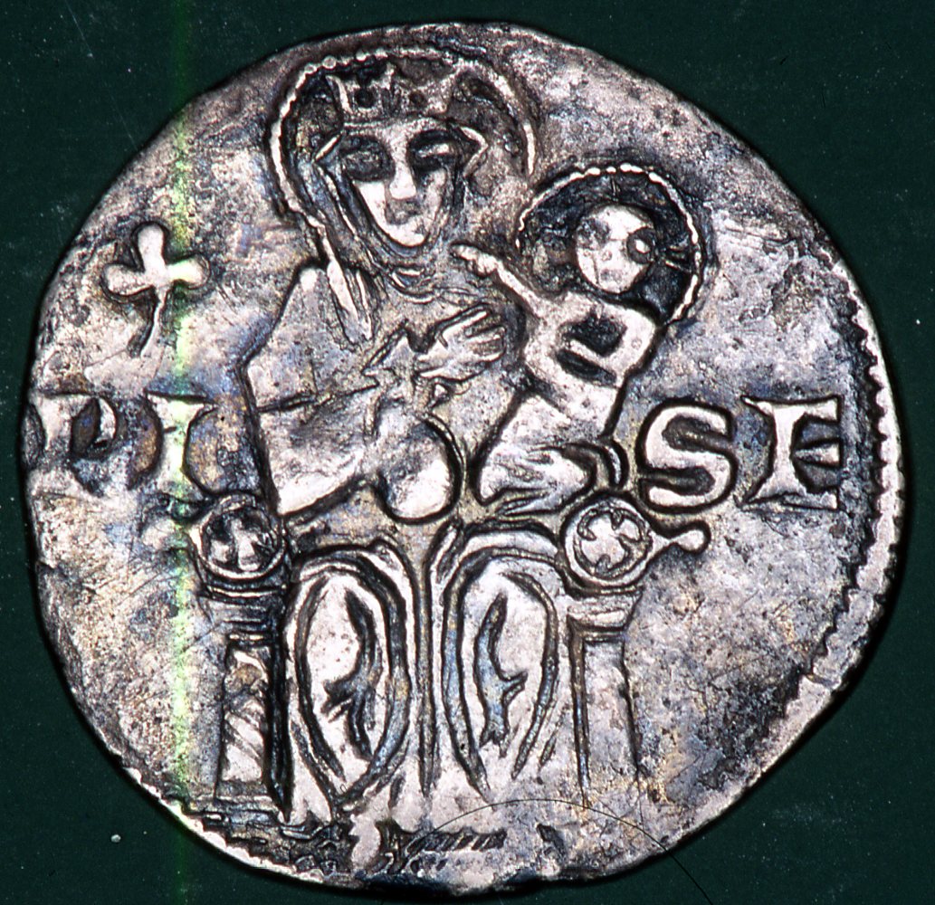 moneta - mezzo grosso - bottega toscana (metà sec. XIII)