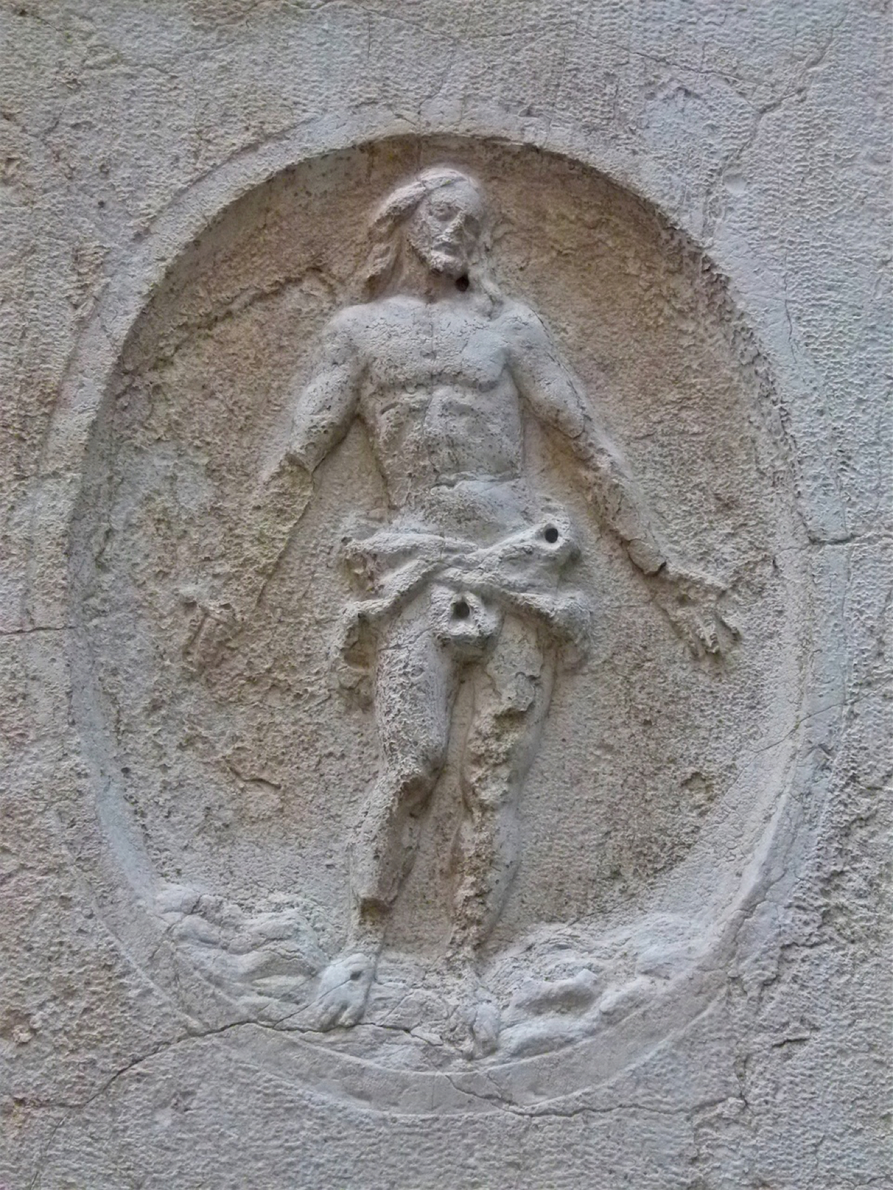 Cristo risorto (rilievo, elemento d'insieme) - ambito veneziano (sec. XVII)