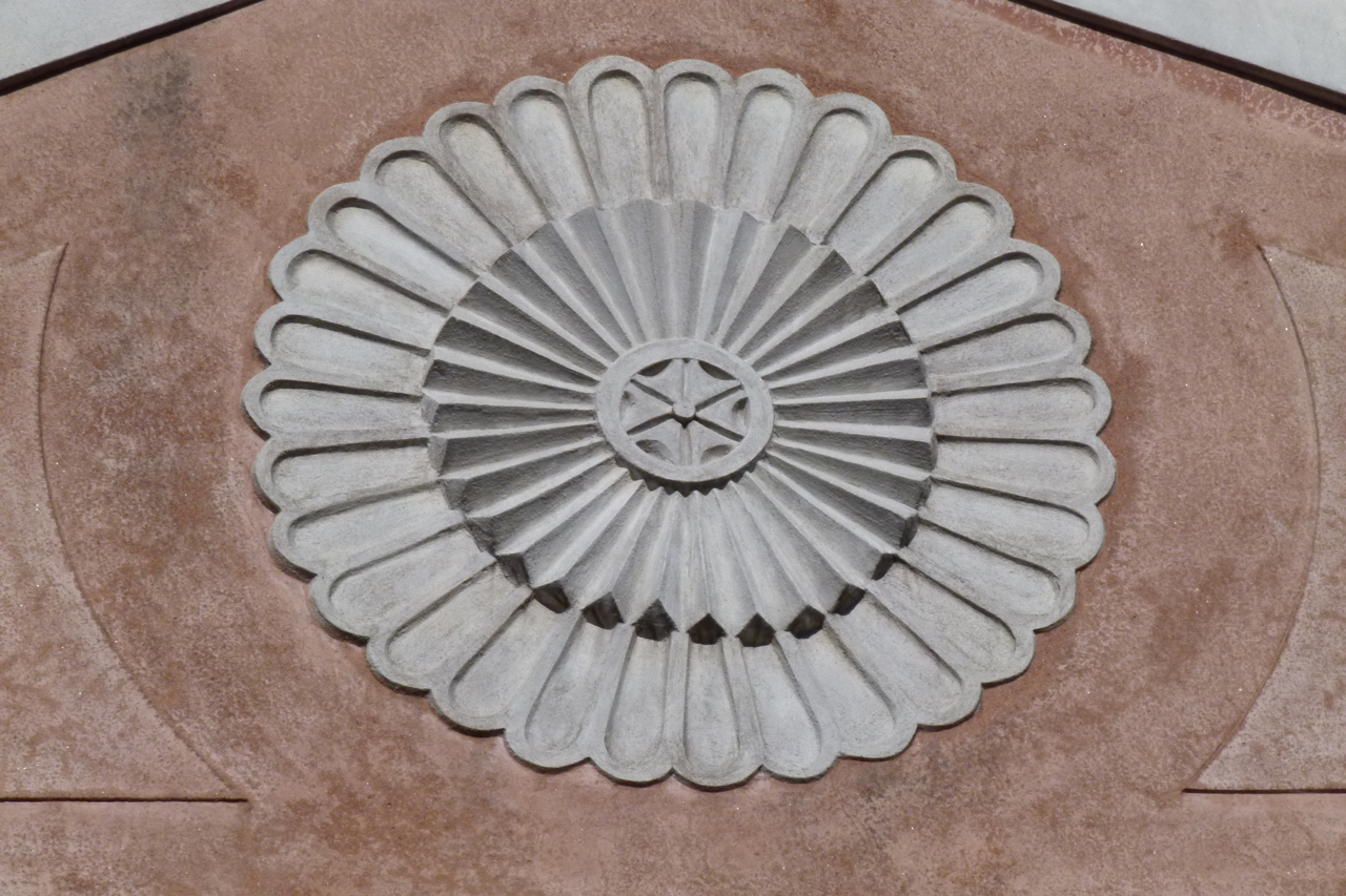 motivo decorativo geometrico (rilievo, opera isolata) - ambito veneziano (fine sec. XVII)