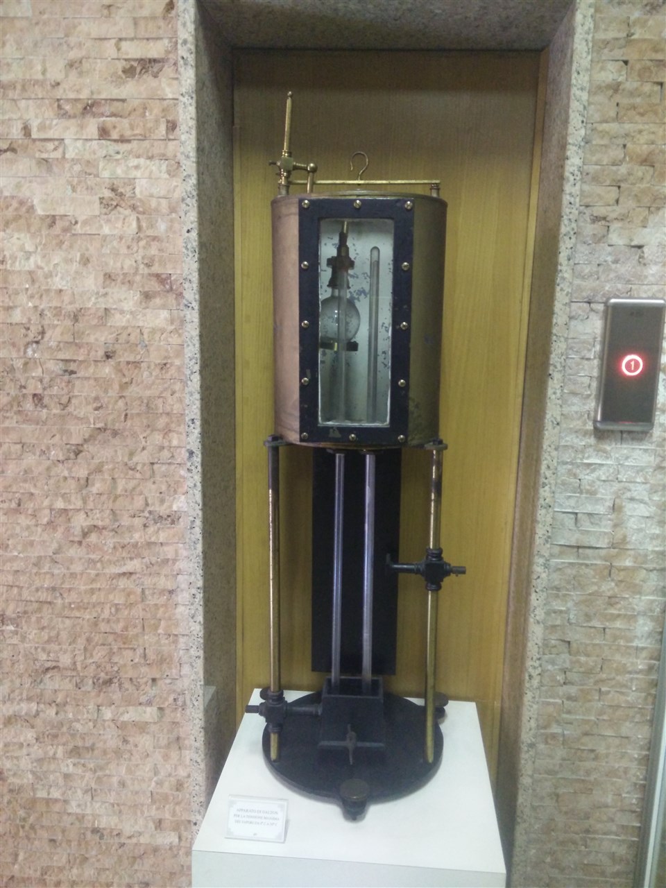 apparato, APPARATO DI DALTON PER LA MISURA DELLA TENSIONE DEI VAPORI TRA 0° E 50 (XIX sec)