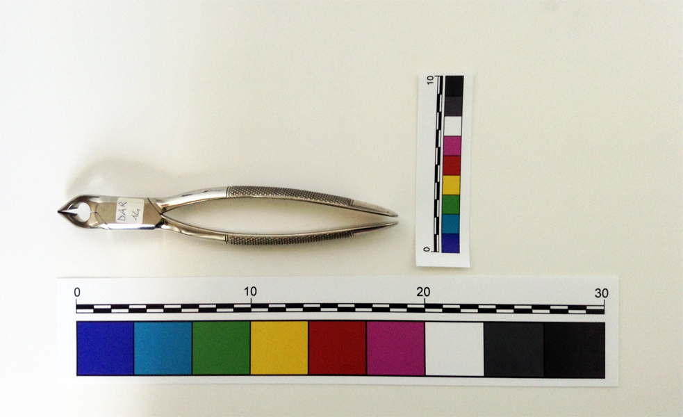 Davier per estrazione dentaria (davier, Strumento medico) (XX sec)