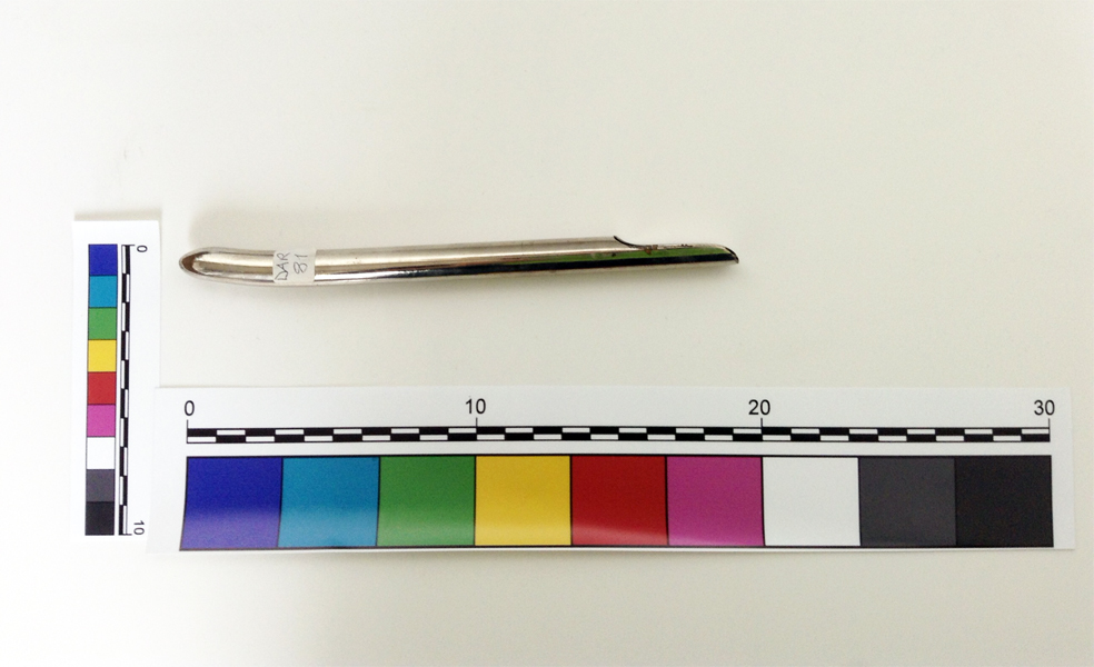 dilatatore uterino conico con estremità appiattita (dilatatore, Strumento medico) (XX sec)