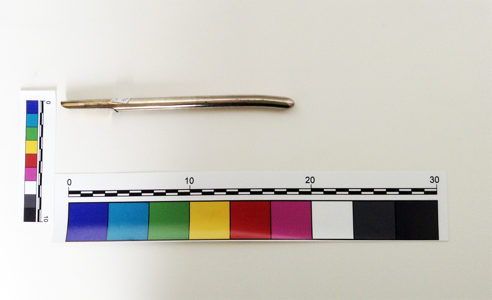 dilatatore uterino conico con estremità appiattita (dilatatore, Strumento medico) (XX sec)