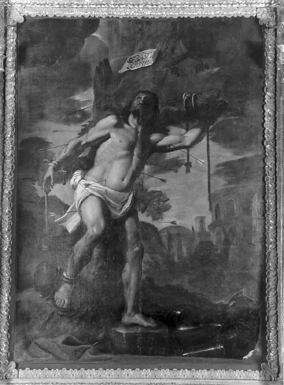 San Sebastiano, martirio di San Sebastiano (dipinto, opera isolata) di Preti Mattia (sec. XVII)