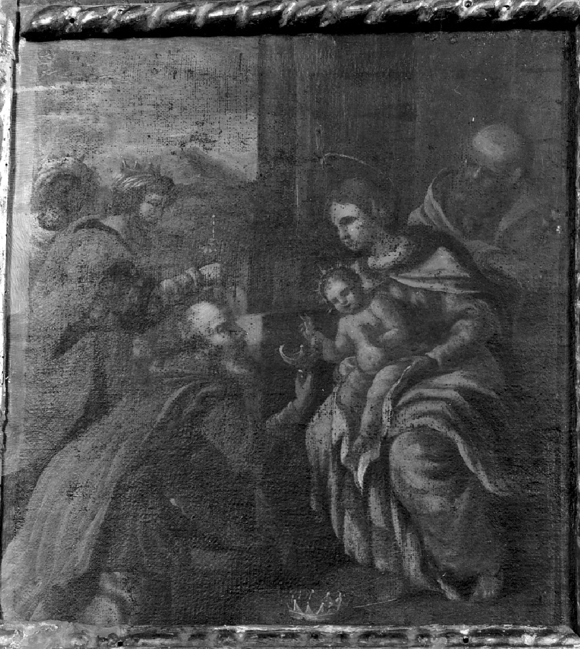 Adorazione dei Re Magi (dipinto, elemento d'insieme) - ambito calabrese (sec. XVII)