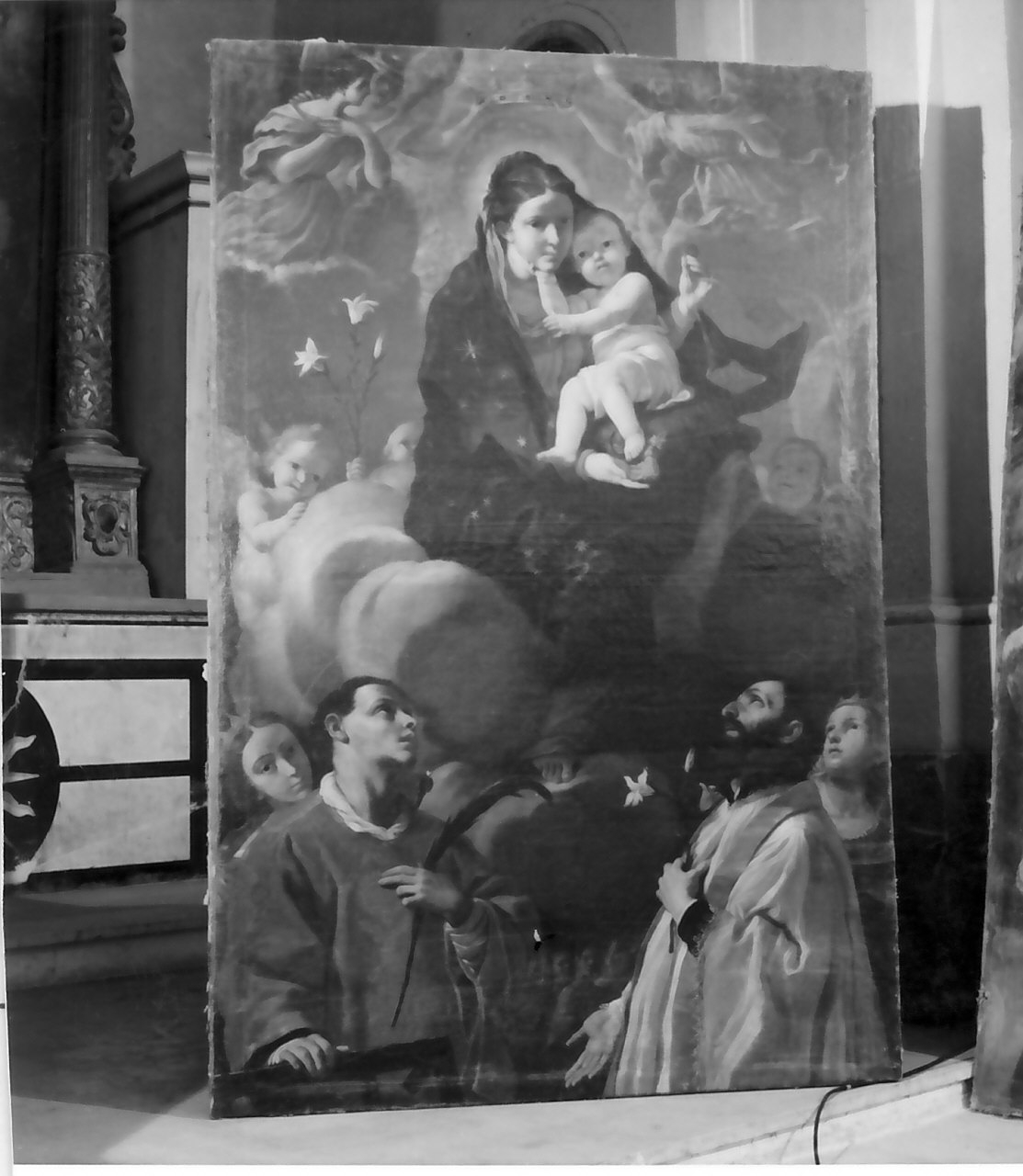 Madonna del Carmelo (dipinto, opera isolata) di Preti Mattia (sec. XVII)