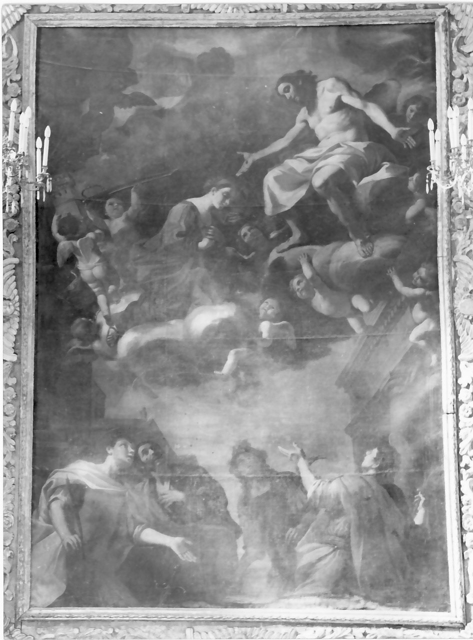 Patrocinio di Santa Barbara, Gloria di Santa Barbara, Santa Barbara (dipinto, opera isolata) di Preti Mattia (sec. XVII)
