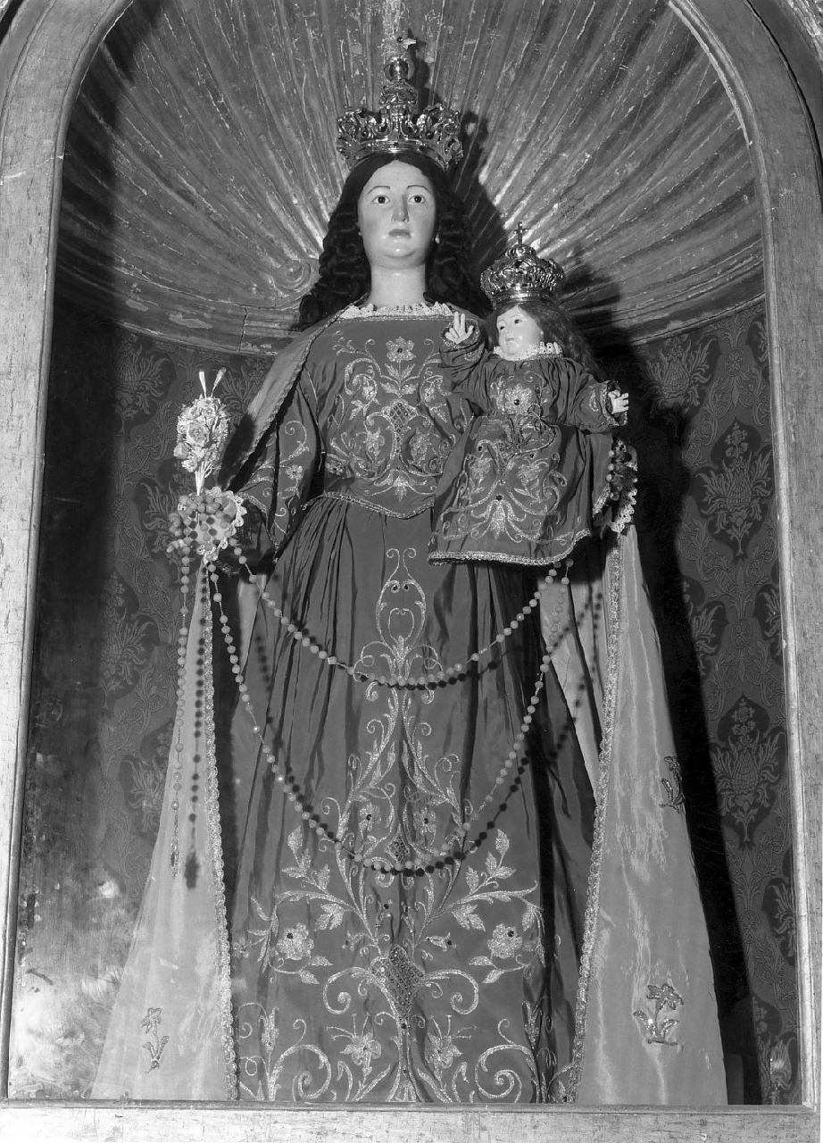 Madonna del Rosario (manichino, opera isolata) - bottega Italia meridionale (fine/ inizio secc. XVIII/ XIX)
