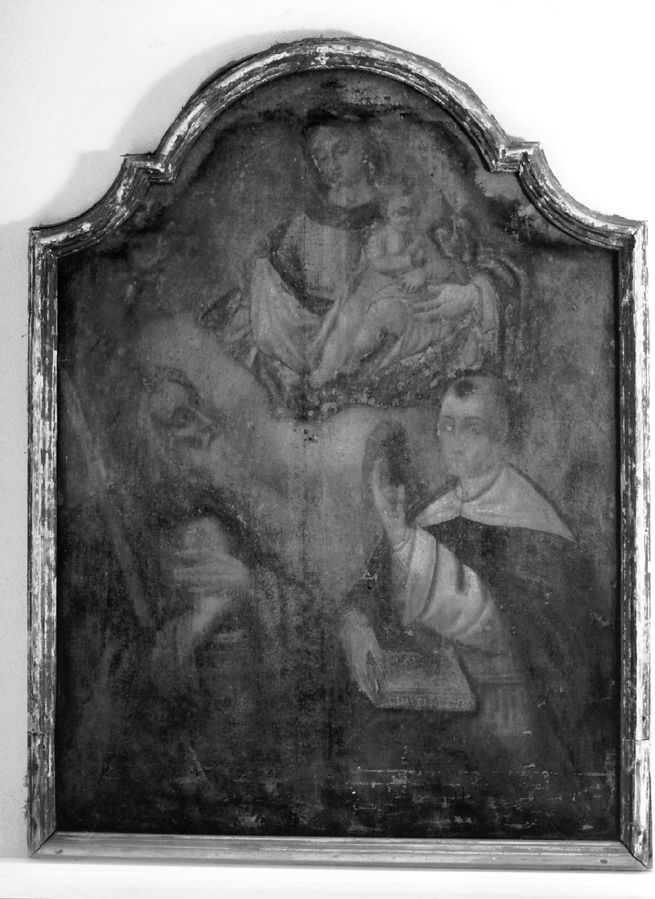 Madonna con Bambino e Santi, Apparizione della Vergine col Bambino a San Francesco di Paola e San Vincenzo Ferrer (dipinto, opera isolata) - ambito Italia meridionale (sec. XVIII)