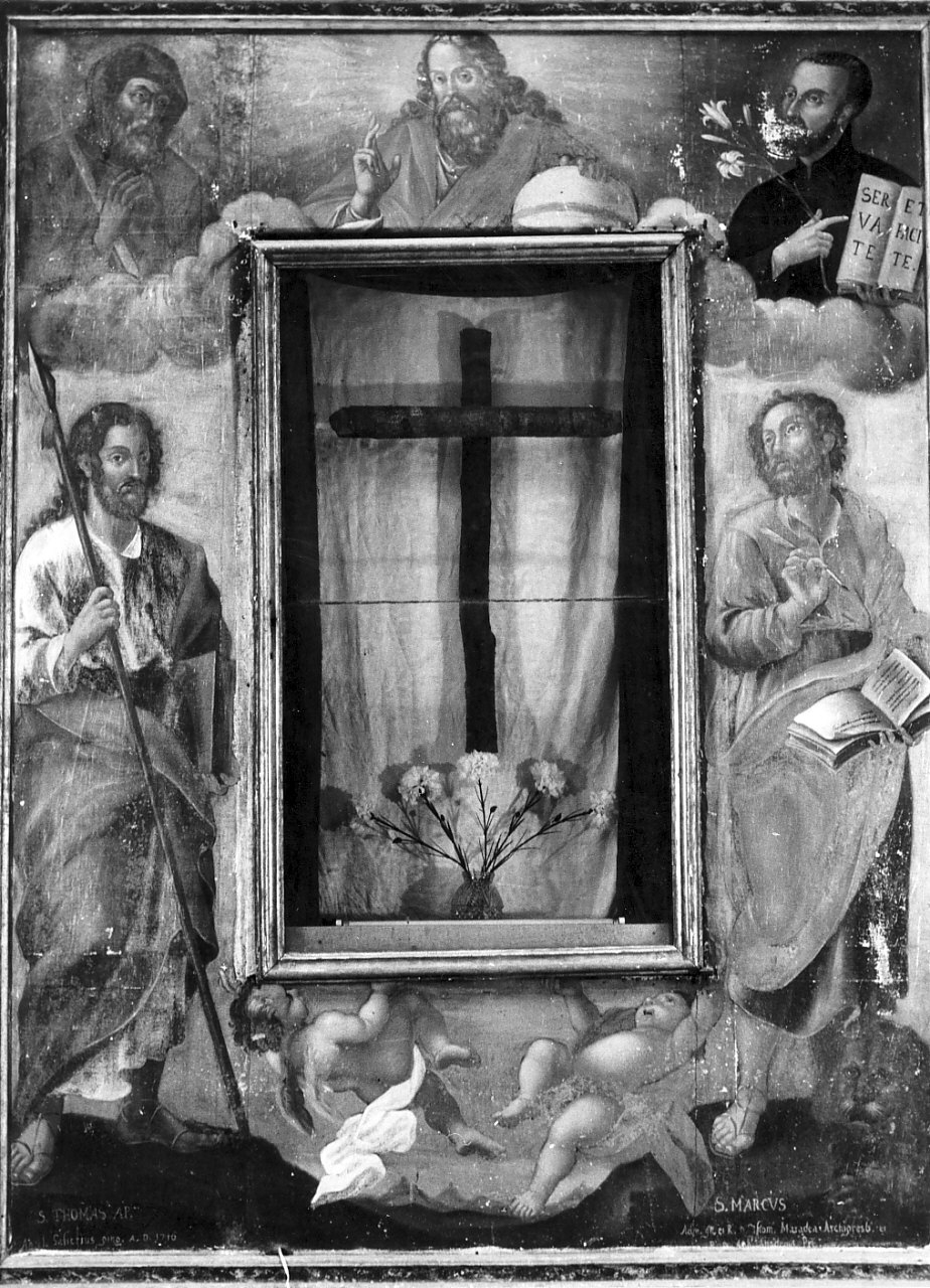Dio Padre benedicente (dipinto) di Galtieri Angelo (sec. XVIII)