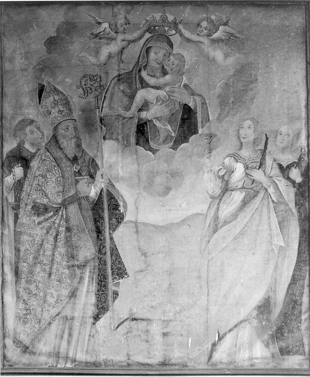 Madonna del Carmelo e santi (dipinto) - ambito calabrese (fine sec. XVII)