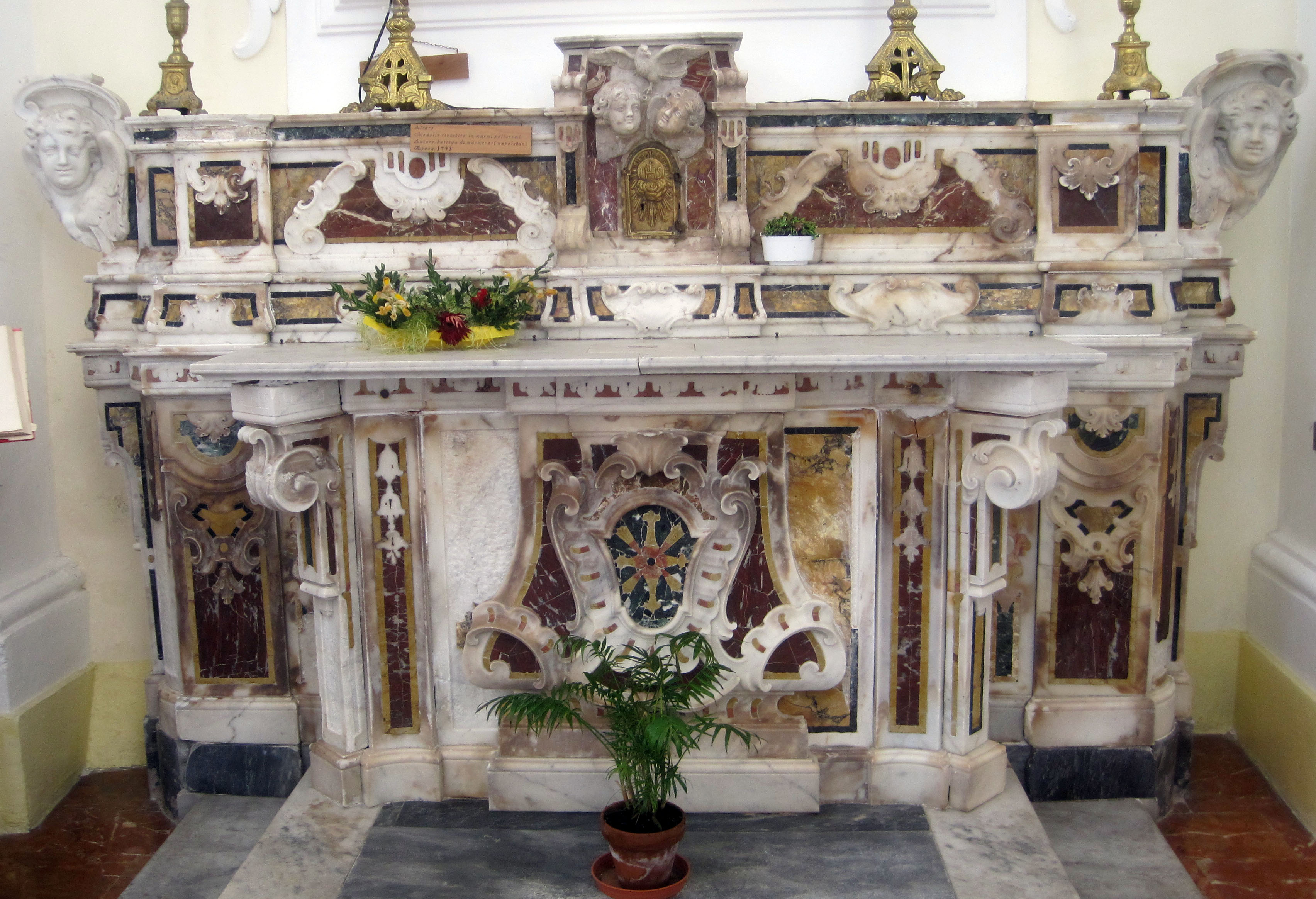 altare, serie - bottega napoletana (seconda metà sec. XVIII)