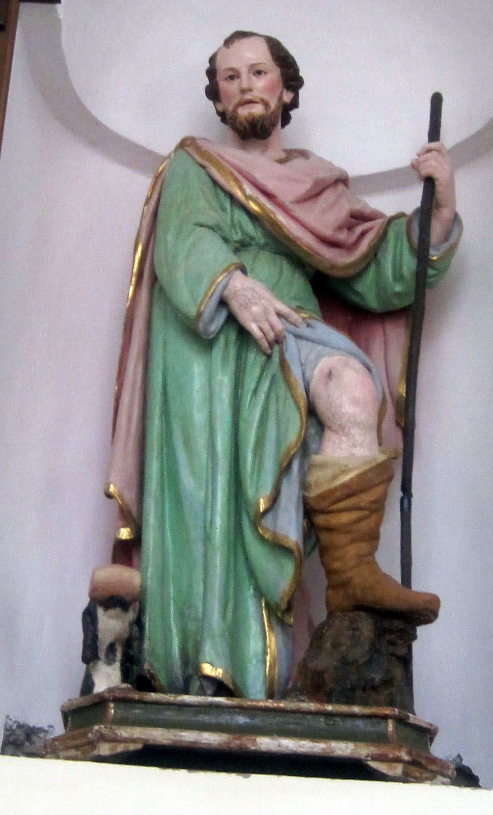 San Rocco (statua, opera isolata) - bottega calabrese (prima metà sec. XVII, sec. XVIII)