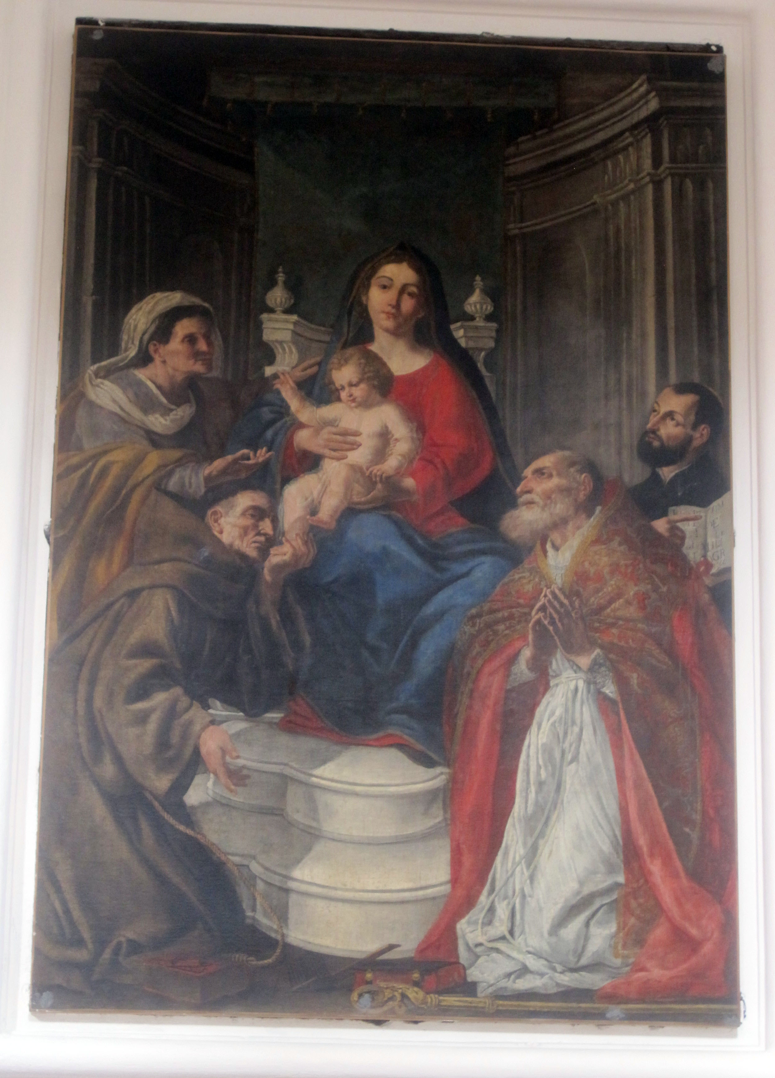 Madonna con Bambino in trono e Santi (dipinto, opera isolata) - ambito calabrese (sec. XVII)