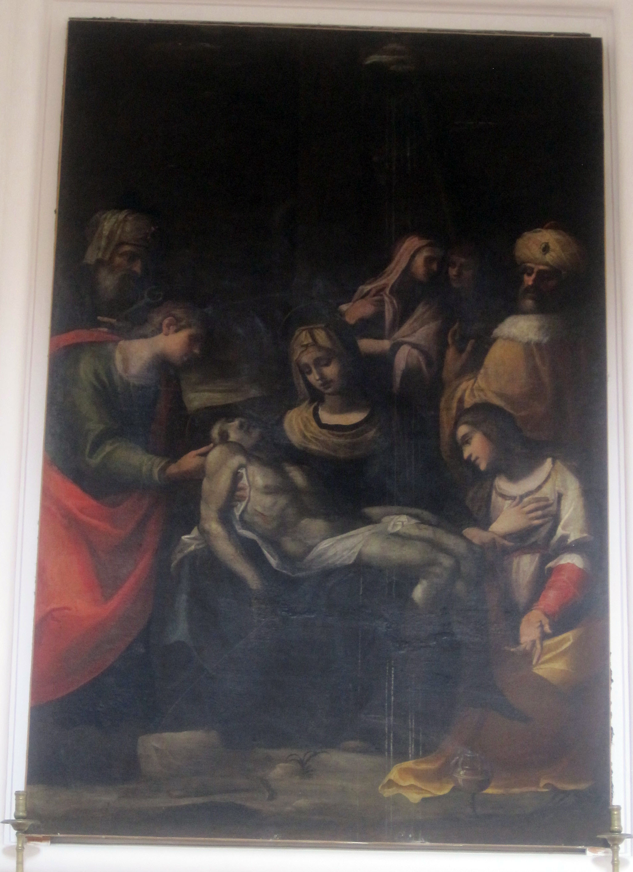Compianto su Cristo morto (dipinto) - ambito toscano (fine, inizio sec. XVI, sec. XVII)