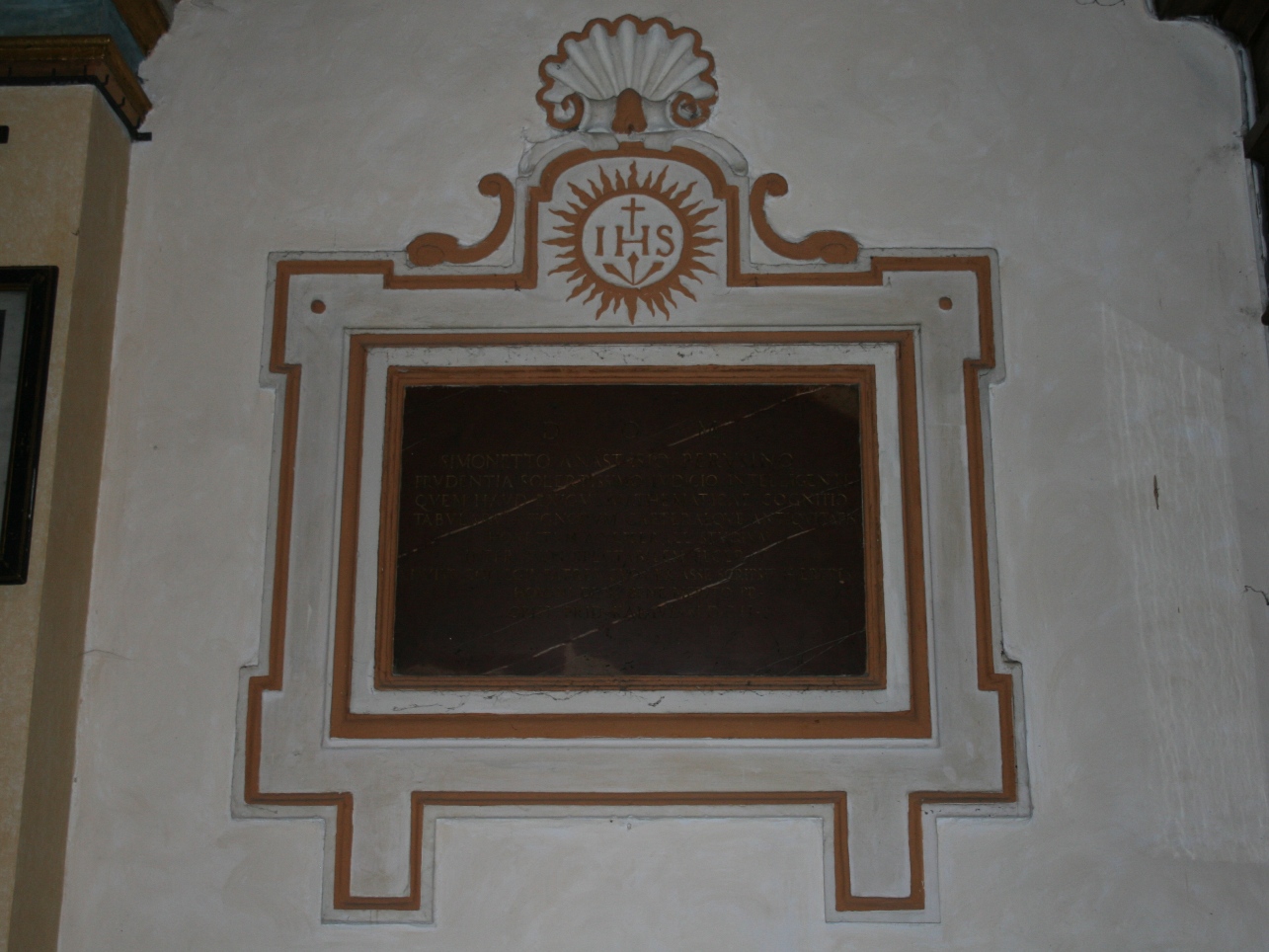 soggetto assente (lapide, pendant) - bottega umbra (sec. XVII)