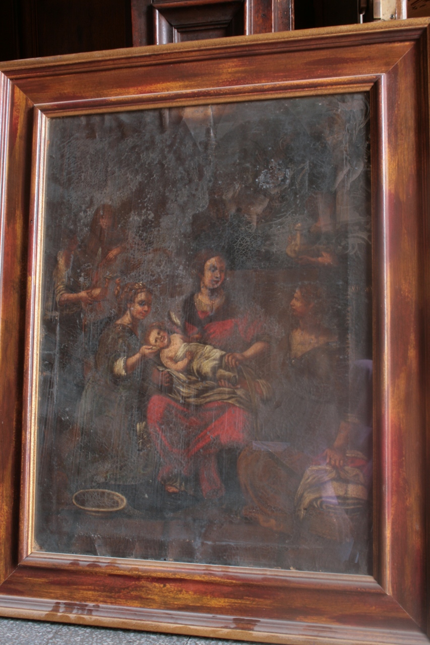 Natività di Maria Santissima (dipinto, opera isolata) di Berrettini Pietro detto Pietro da Cortona (maniera) (sec. XVII)