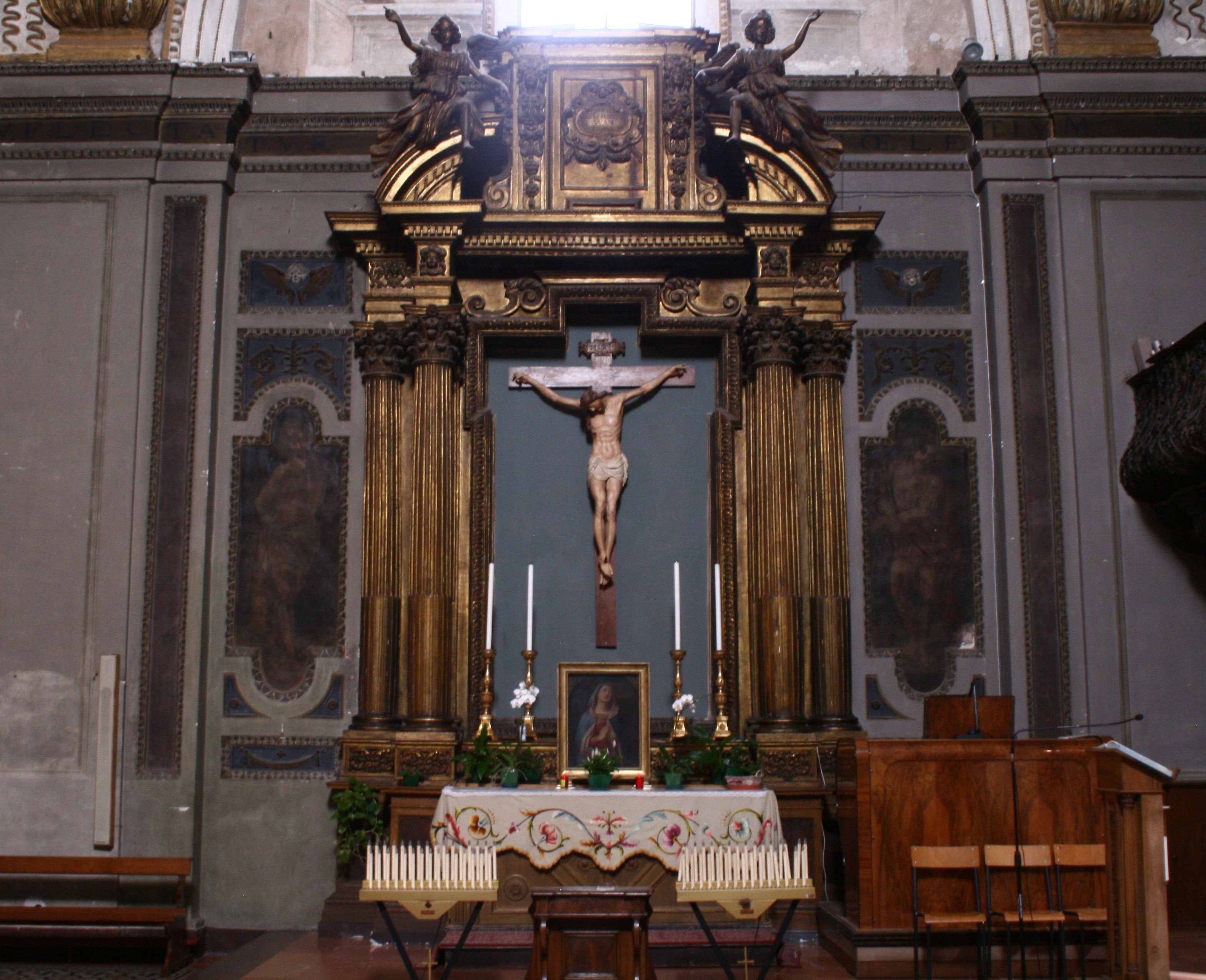 cherubini e motivi decorativi a volute, cherubini e motivi decorativi fitomorfi (mostra d'altare, insieme) - bottega Italia centrale (secondo quarto sec. XVII)