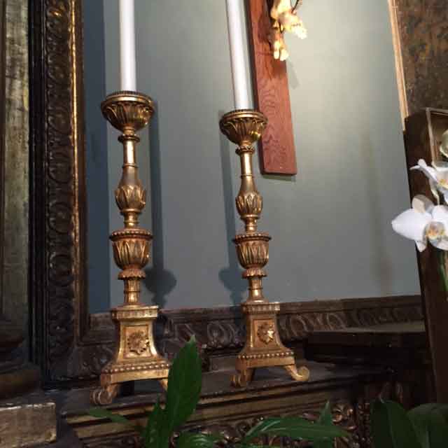 soggetto assente (candeliere, insieme) - bottega Italia centrale (secc. XVIII)