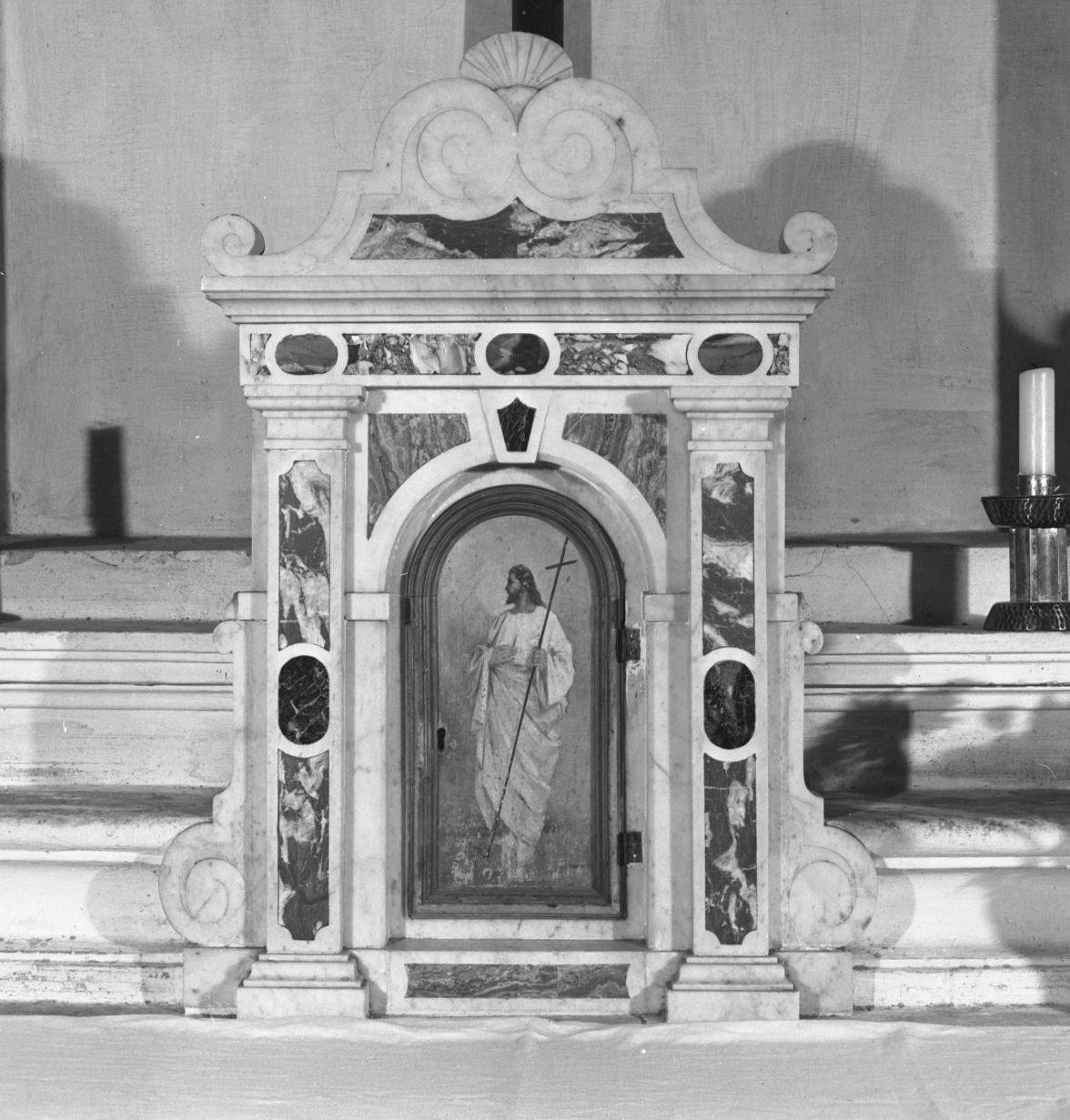 Cristo (tabernacolo - a tempietto, elemento d'insieme) - bottega toscana (sec. XVIII)