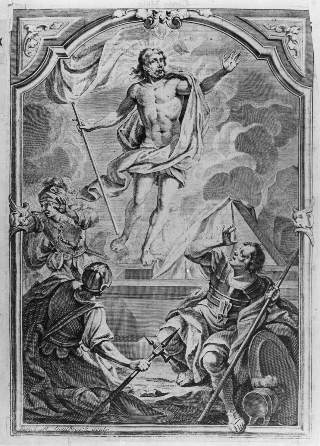 resurrezione di Cristo (stampa, elemento d'insieme) di Beylbruck J.M (seconda metà sec. XVIII)