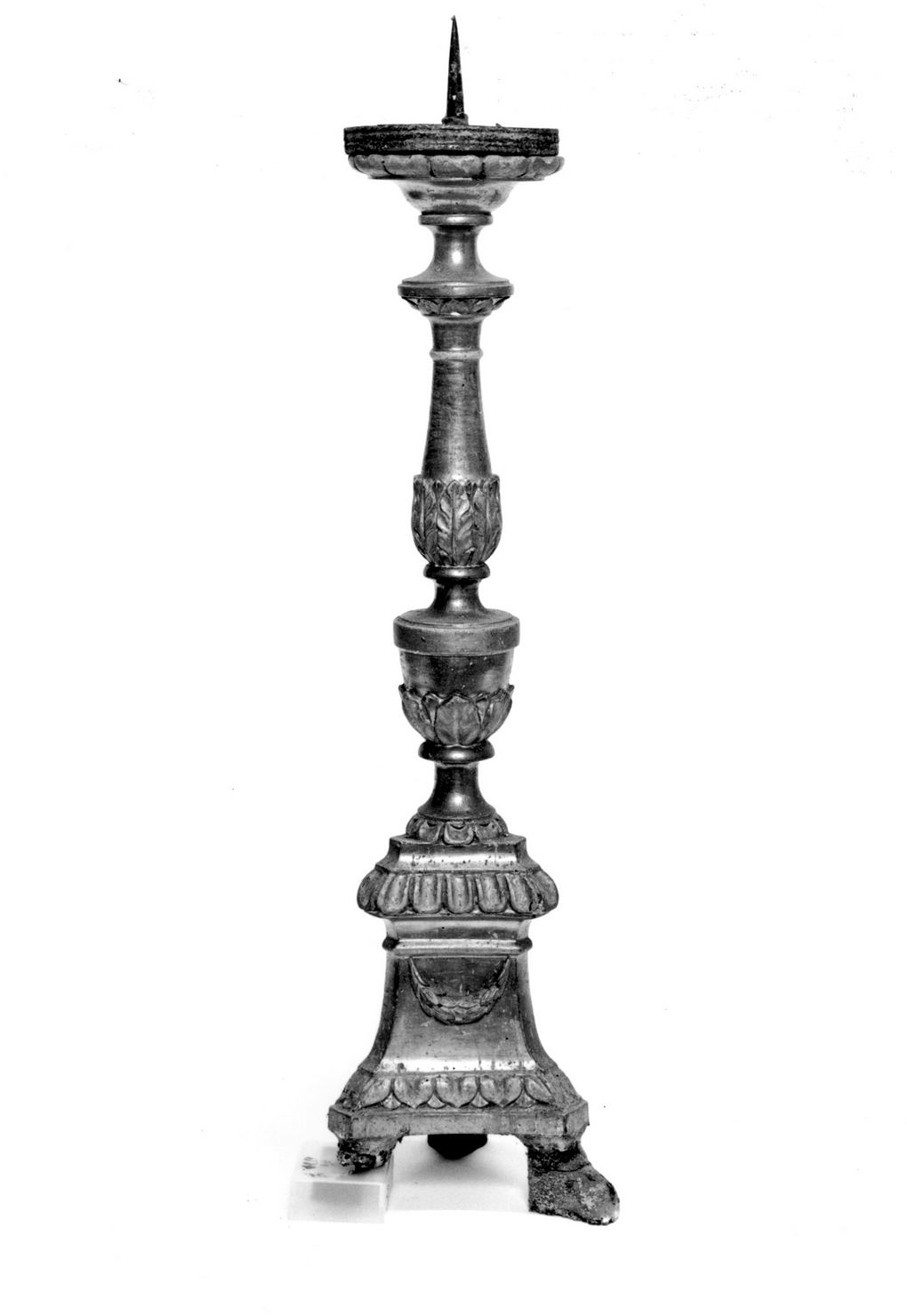 candeliere, opera isolata - manifattura toscana (primo quarto sec. XIX)
